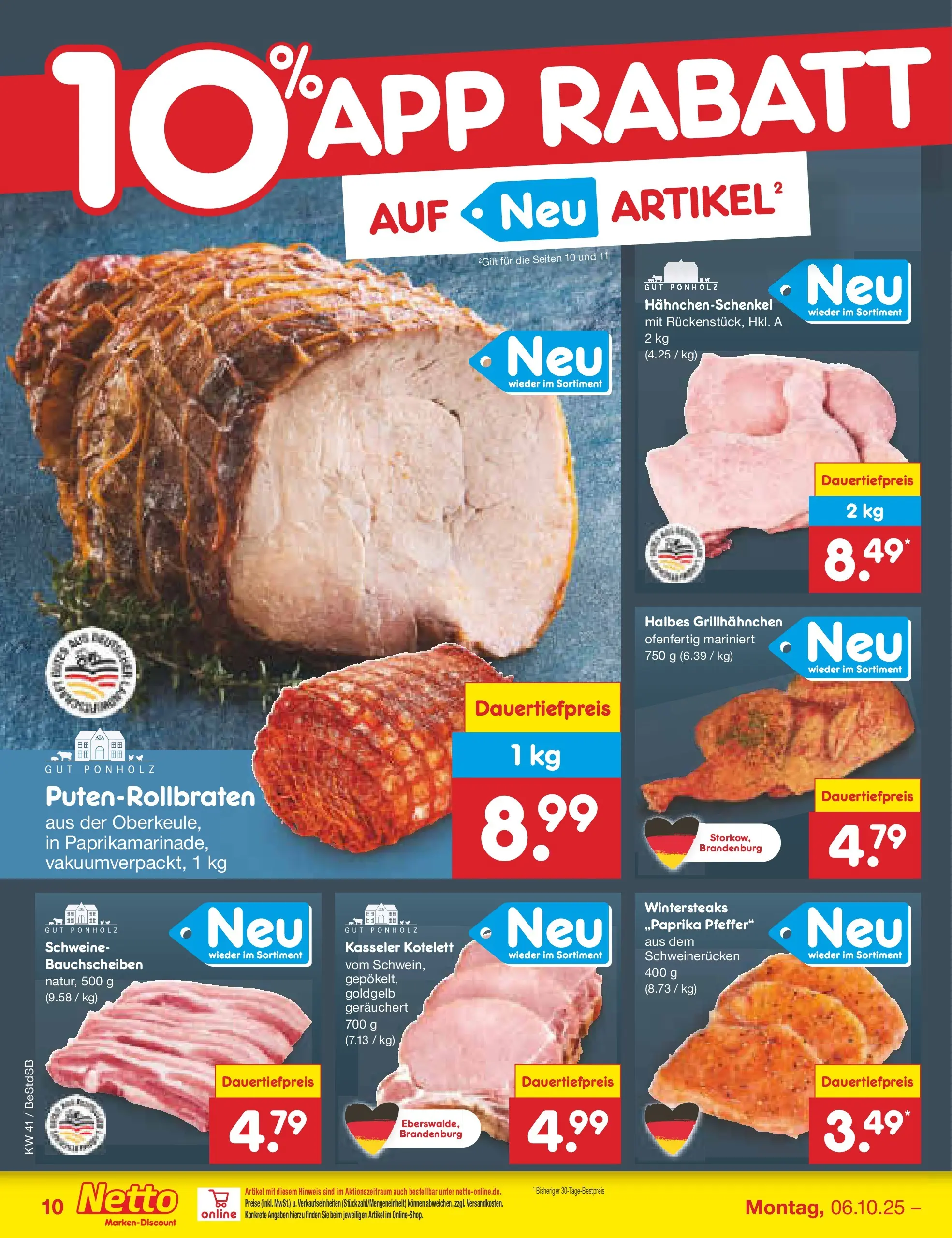Netto Marken-Discount prospekt Berlin-Spandau (ab 06.10.2025) » Angebote | Seite: 12 | Produkte: Hahnchenschenkel, Pfeffer, Schweinerucken Netto Marken-Discount prospekt Berlin-Spandau (ab 06.10.2025) » Angebote | Seite: 12 | Produkte: Hahnchenschenkel, Pfeffer, Schweinerucken