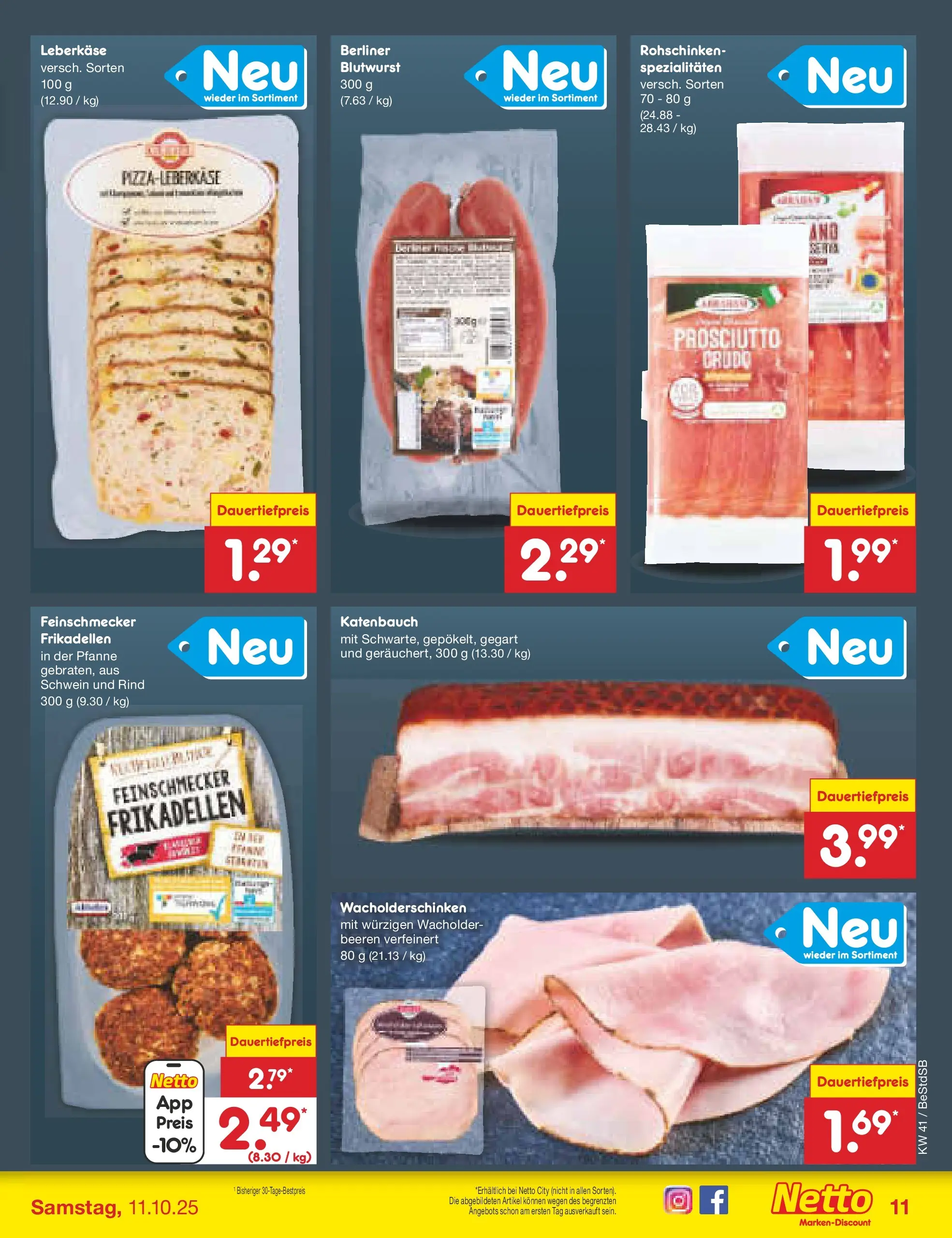 Netto Marken-Discount prospekt Berlin-Spandau (ab 06.10.2025) » Angebote | Seite: 13 | Produkte: Berliner, Leberkase Netto Marken-Discount prospekt Berlin-Spandau (ab 06.10.2025) » Angebote | Seite: 13 | Produkte: Berliner, Leberkase