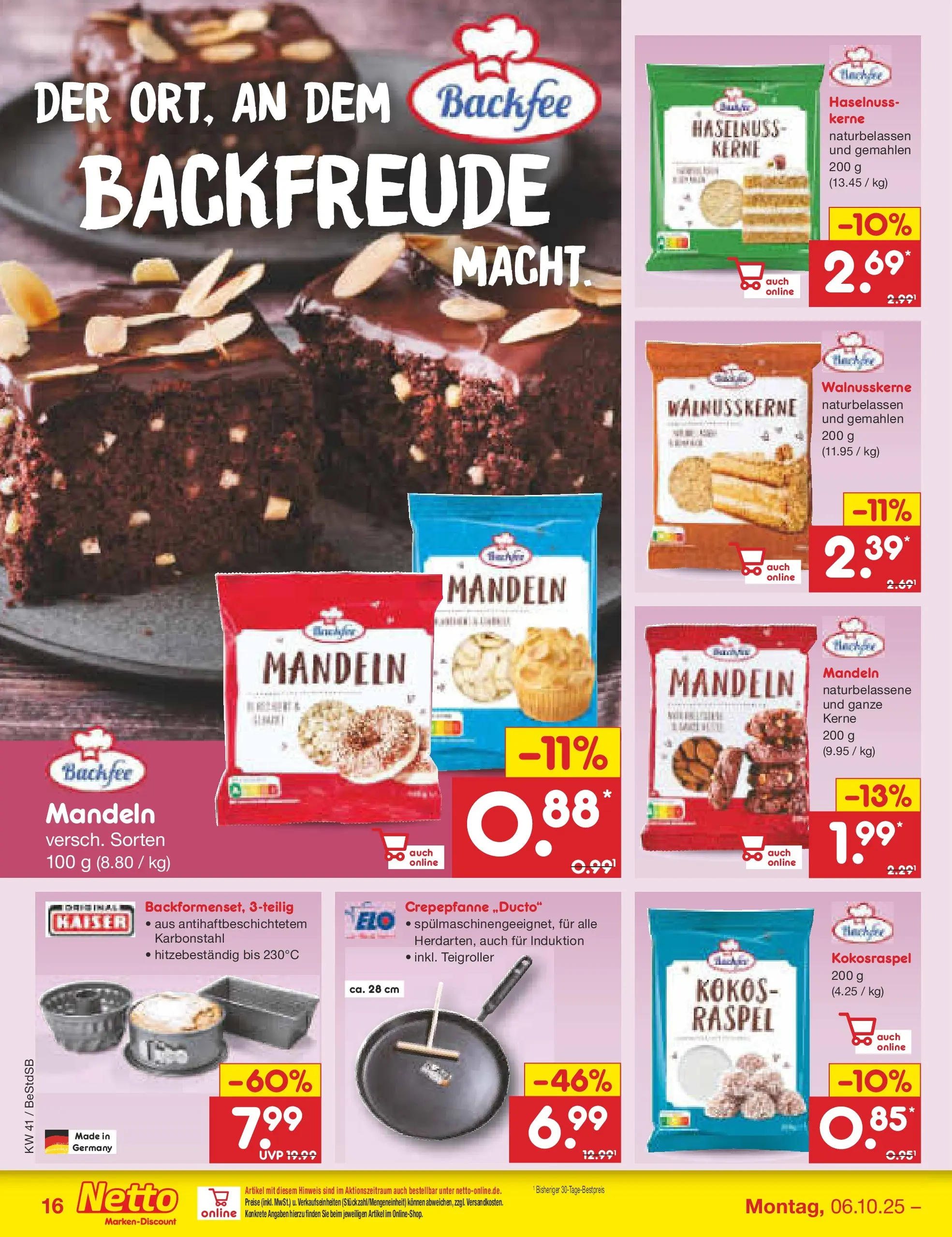 Netto Marken-Discount prospekt Berlin-Spandau (ab 06.10.2025) » Angebote | Seite: 18 | Produkte: Mandeln Netto Marken-Discount prospekt Berlin-Spandau (ab 06.10.2025) » Angebote | Seite: 18 | Produkte: Mandeln