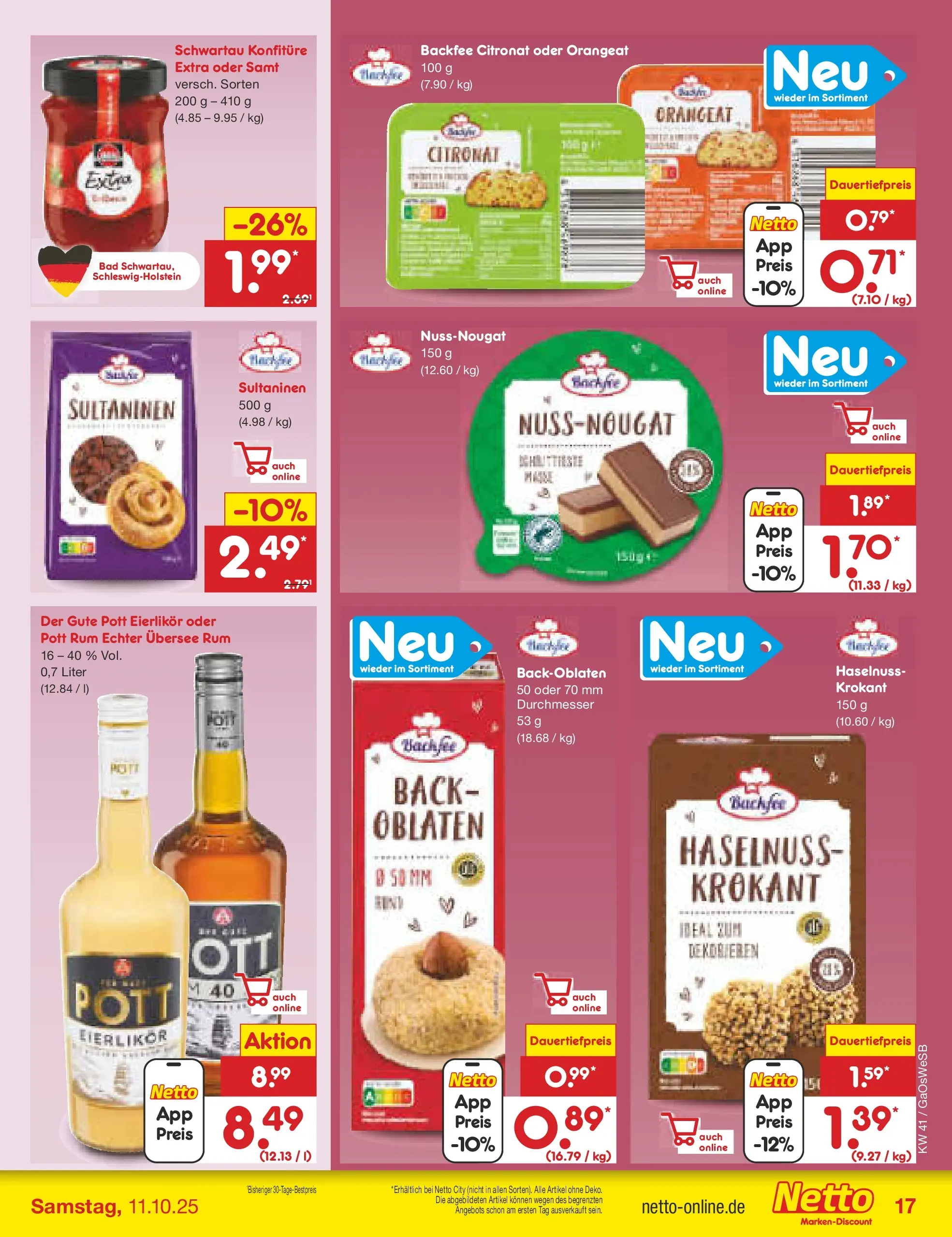 Netto Marken-Discount prospekt Bremen-Lesum	 (ab 06.10.2025) » Angebote | Seite: 19 | Produkte: Quark, Kuchen