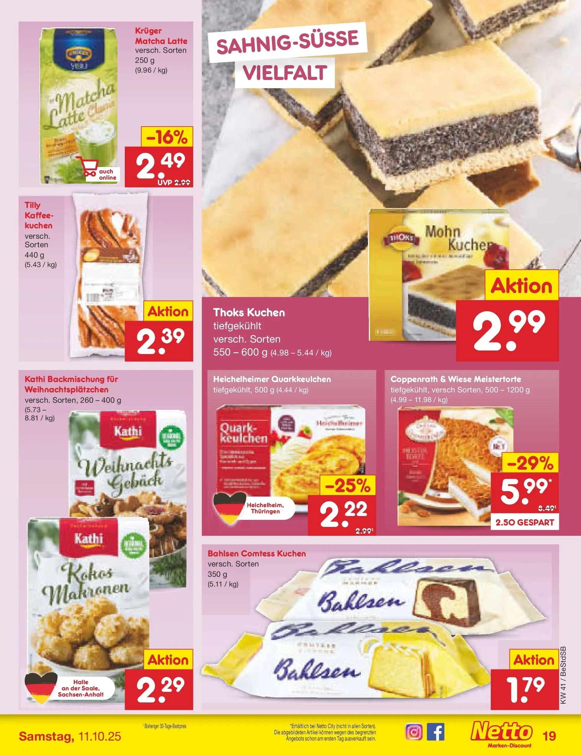 Netto Marken-Discount prospekt Berlin-Spandau (ab 06.10.2025) » Angebote | Seite: 21 | Produkte: Quark, Kaffee, Kuchen Netto Marken-Discount prospekt Berlin-Spandau (ab 06.10.2025) » Angebote | Seite: 21 | Produkte: Quark, Kaffee, Kuchen