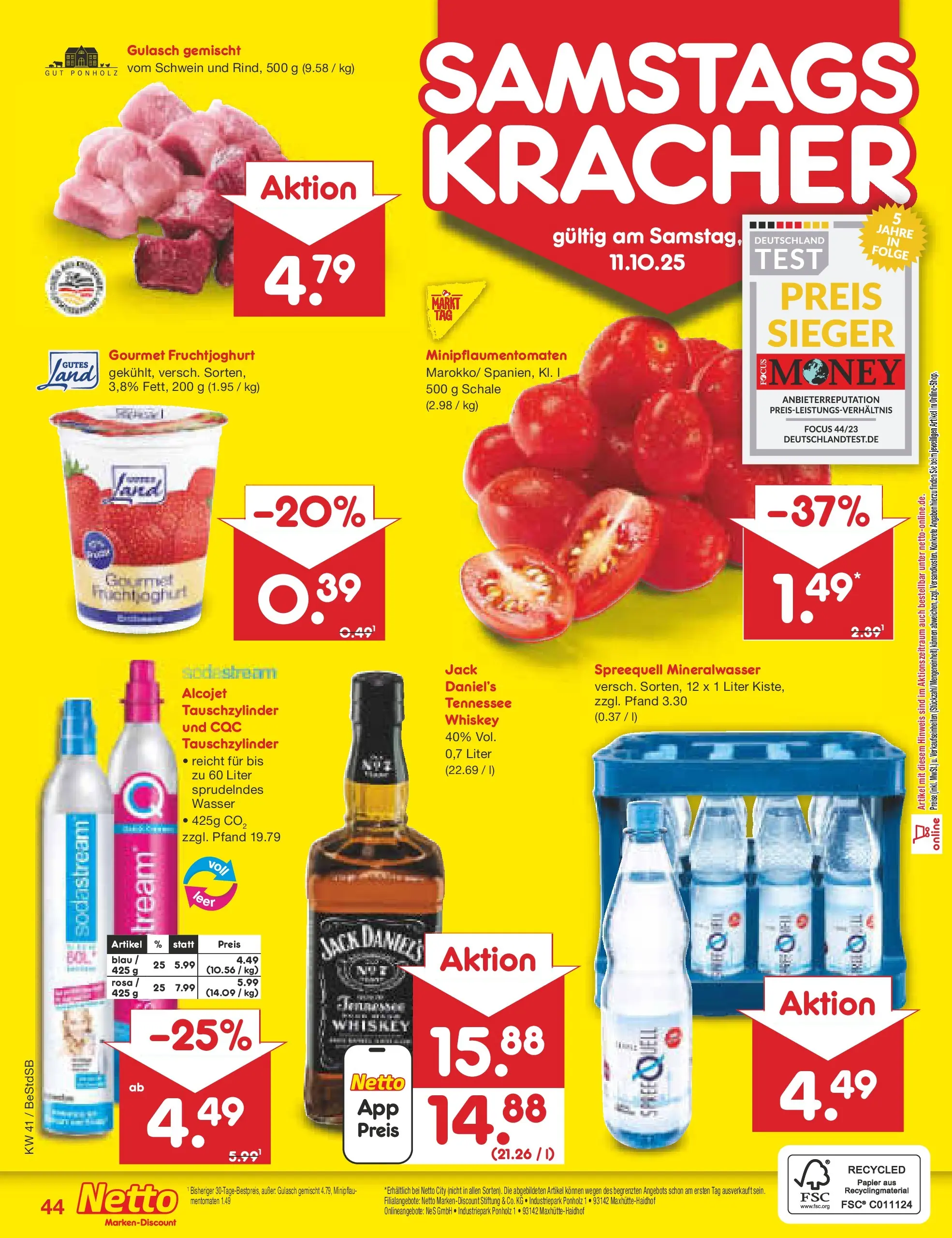 Netto Marken-Discount prospekt Berlin-Spandau (ab 06.10.2025) » Angebote | Seite: 50 | Produkte: Jack Daniel's, Wasser, Gulasch, Sodastream Netto Marken-Discount prospekt Berlin-Spandau (ab 06.10.2025) » Angebote | Seite: 50 | Produkte: Jack Daniel's, Wasser, Gulasch, Sodastream