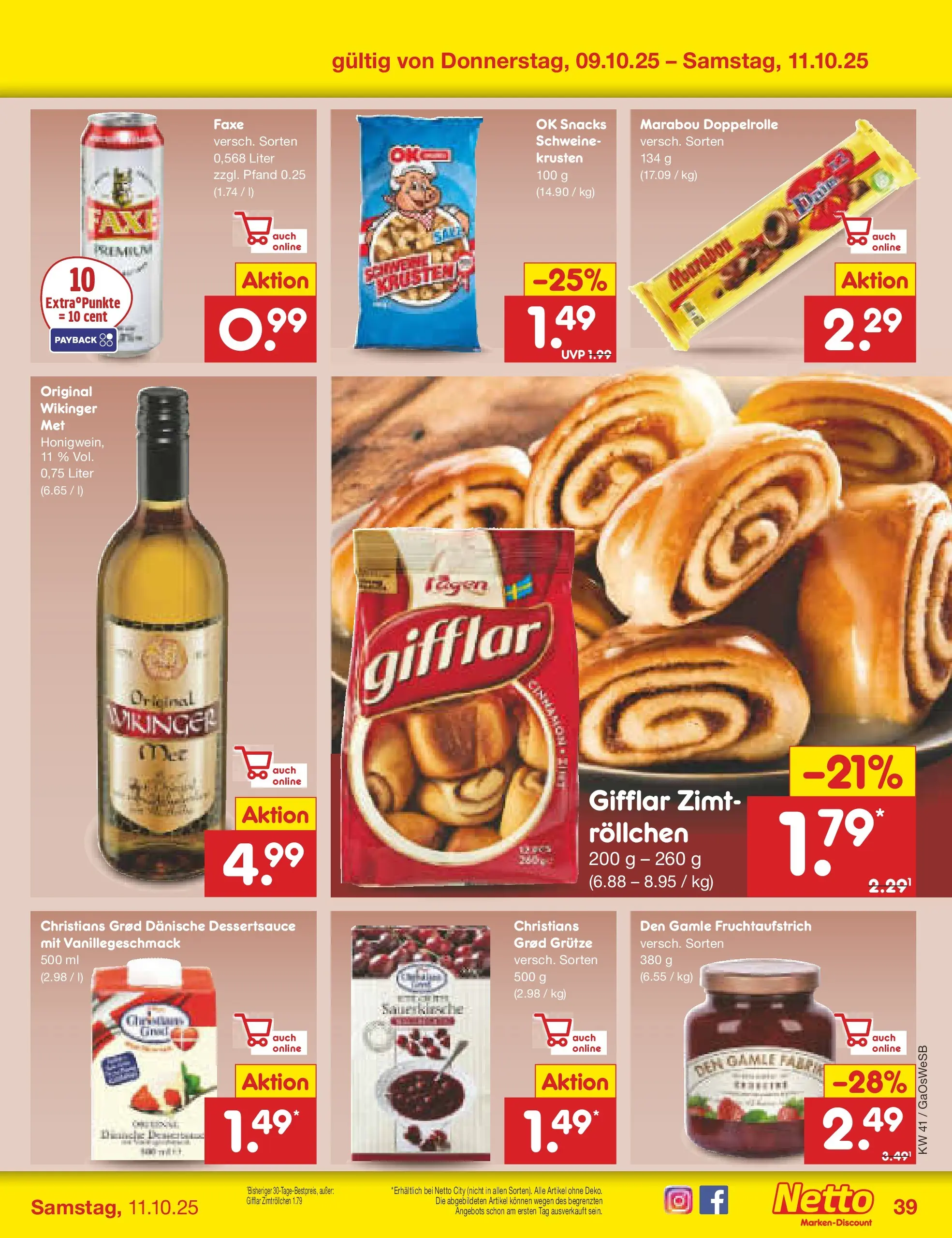 Netto Marken-Discount prospekt Bremen-Lesum	 (ab 06.10.2025) » Angebote | Seite: 45 | Produkte: Käse, Wurst, Fleisch
