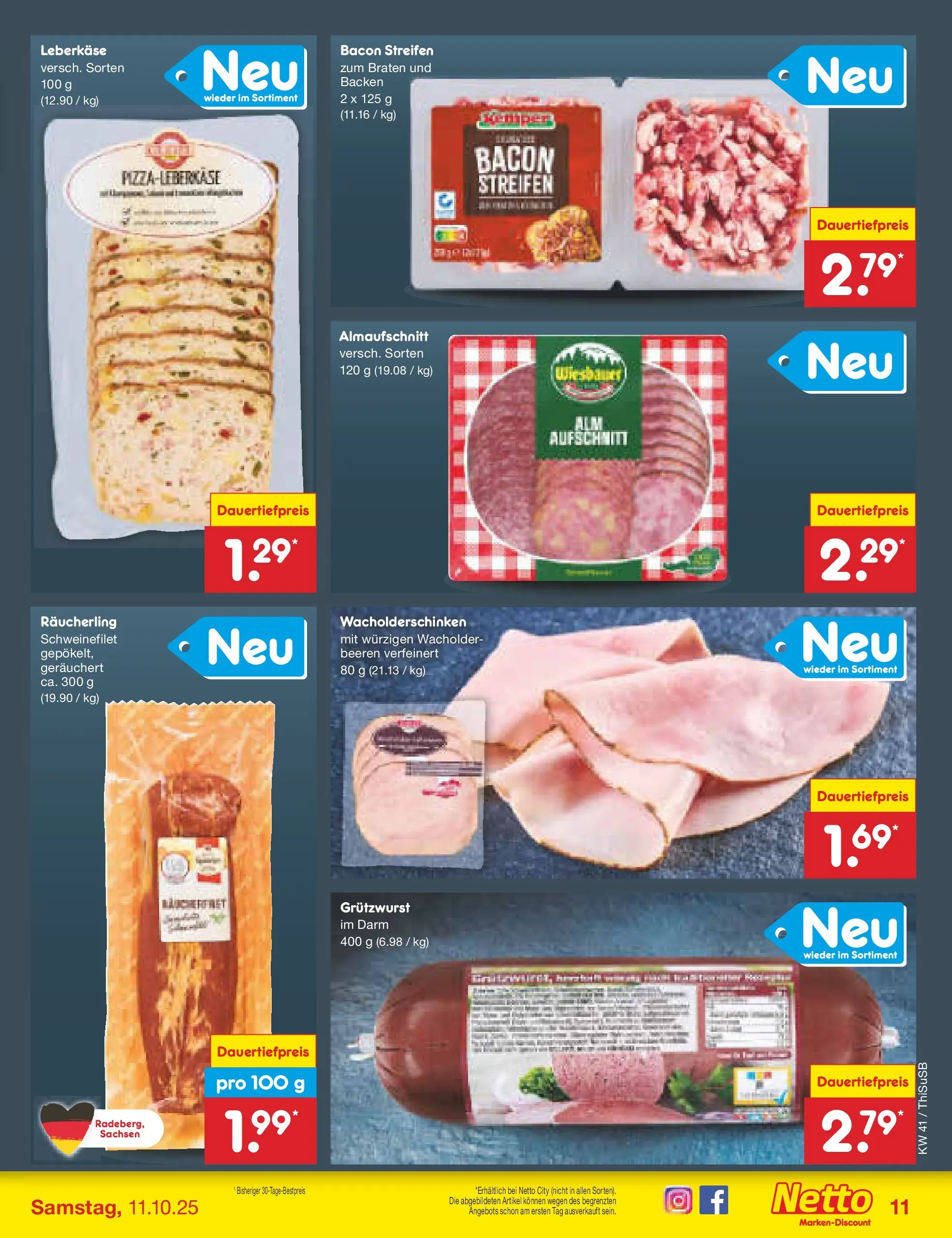 Netto Marken-Discount prospekt Pirna	 (ab 06.10.2025) » Angebote | Seite: 13 | Produkte: Hahnchen, Rama, Schlagsahne, Leerdammer