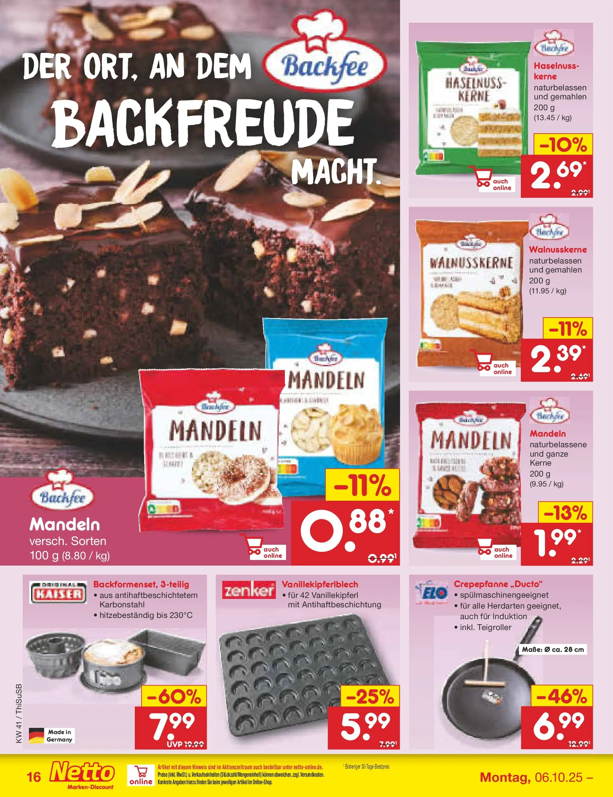 Netto Marken-Discount prospekt Pirna	 (ab 06.10.2025) » Angebote | Seite: 18 | Produkte: Kaffee, Dallmayr, Kuchen, Kekse