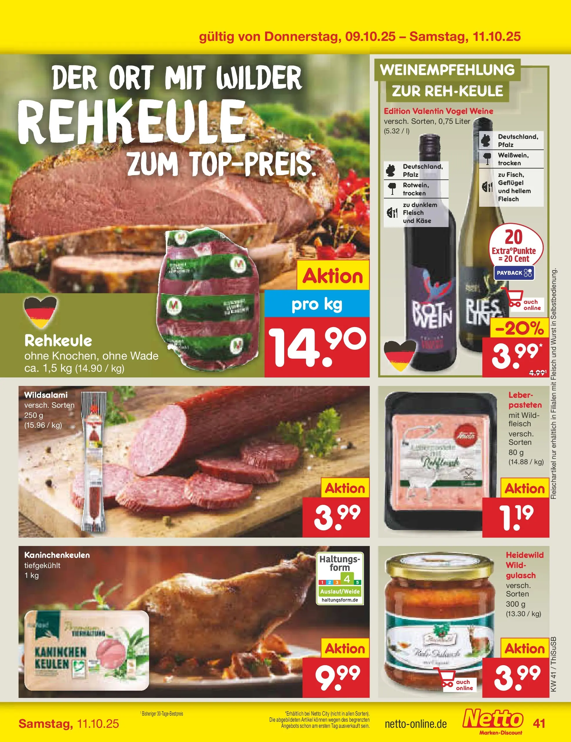 Netto Marken-Discount prospekt Pirna	 (ab 06.10.2025) » Angebote | Seite: 47 | Produkte: Wurst, Wein, Fleisch