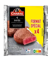 4 pavés de bœuf CHARAL