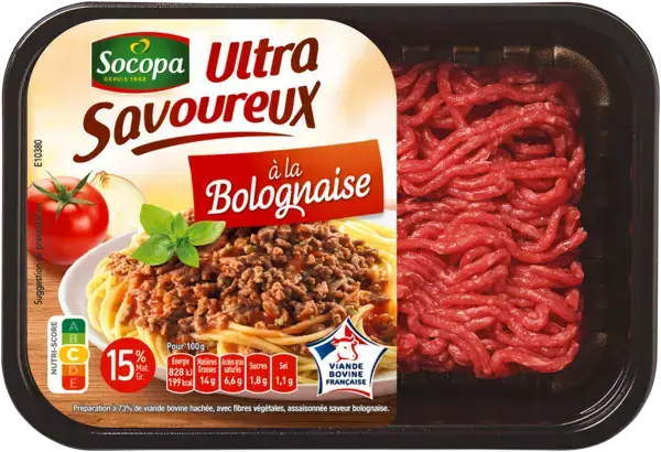 Haché à la bolognaise 15% M.G Ultra Savoureux SOCOPA