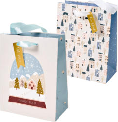Profissimo Geschenktasche Häuser/Schneekugel veredelt, midi hoch