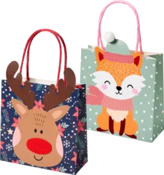 Profissimo Geschenktasche Fuchs/Elch, mini hoch