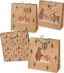 Profissimo Geschenktasche, Allover Tiere/Reh/Fuchs, NK, maxi, quadratisch