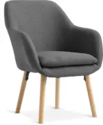 JYSK JYSK Кресло UDSBJERG сив текстил/цвят дъб