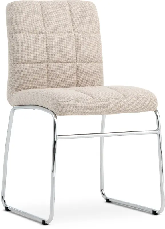 JYSK Кухненски стол HAMMEL бежов текстил/цвят хром