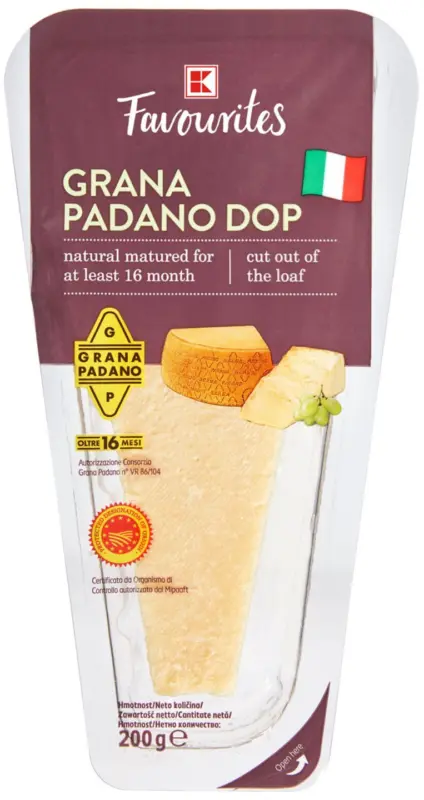 K-Favourites Твърдо сирене Grana Padano