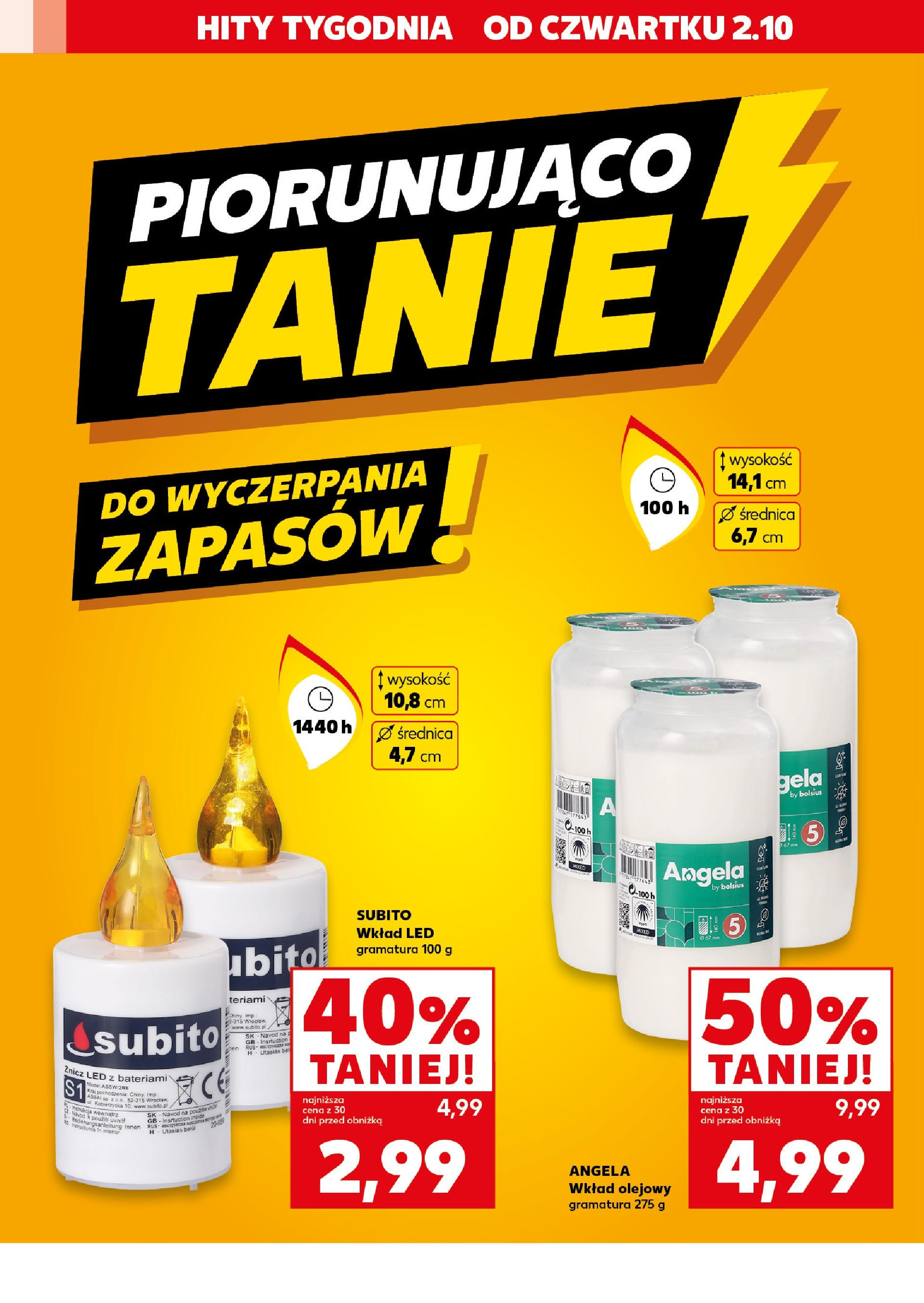 Kaufland gazetka - Mega okazje od 02.10.2025 - od jutra PDF | Strona: 2 | Produkty: Znicz LED