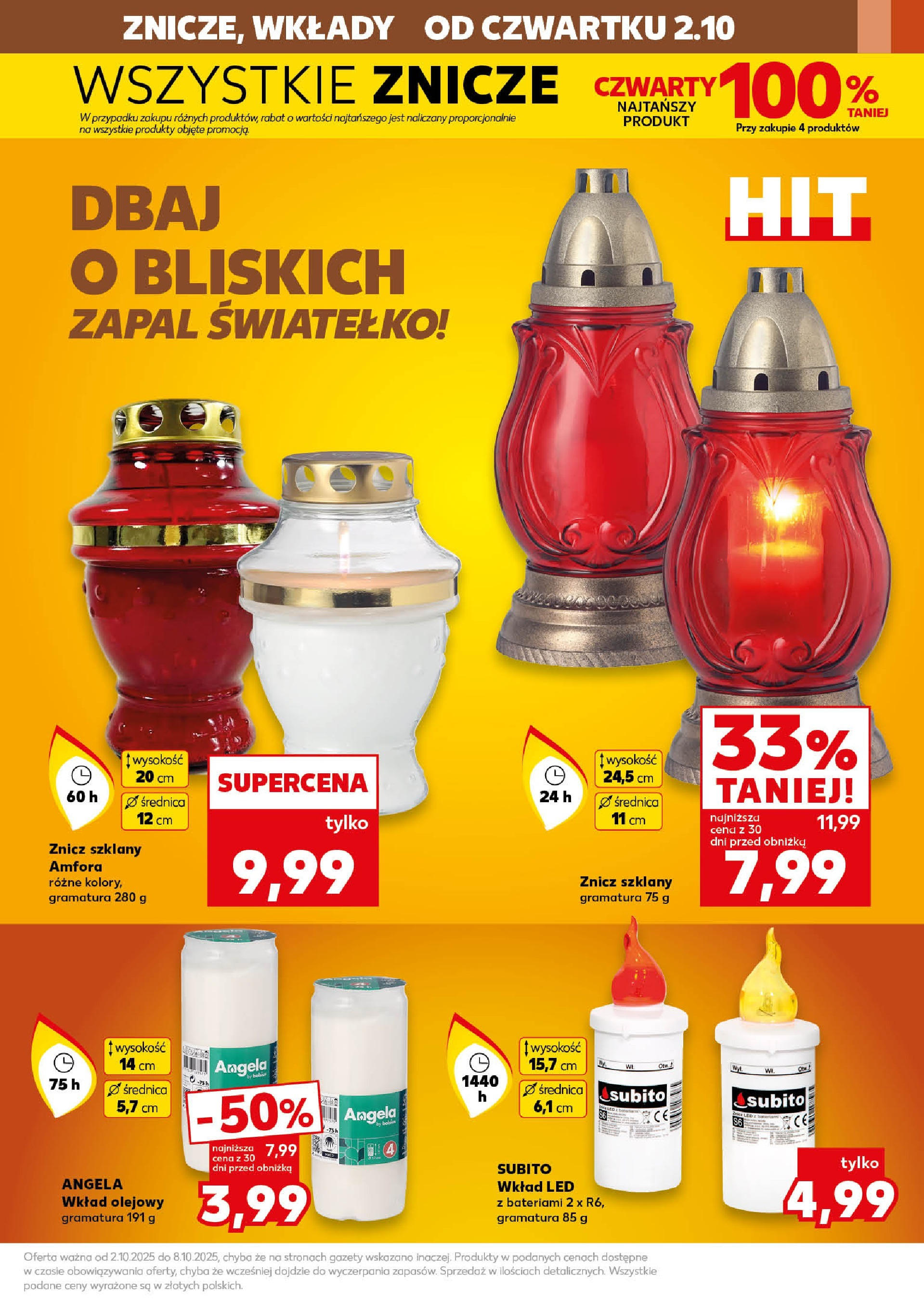 Kaufland gazetka - Mega okazje od 02.10.2025 - od jutra PDF | Strona: 5 | Produkty: Znicze