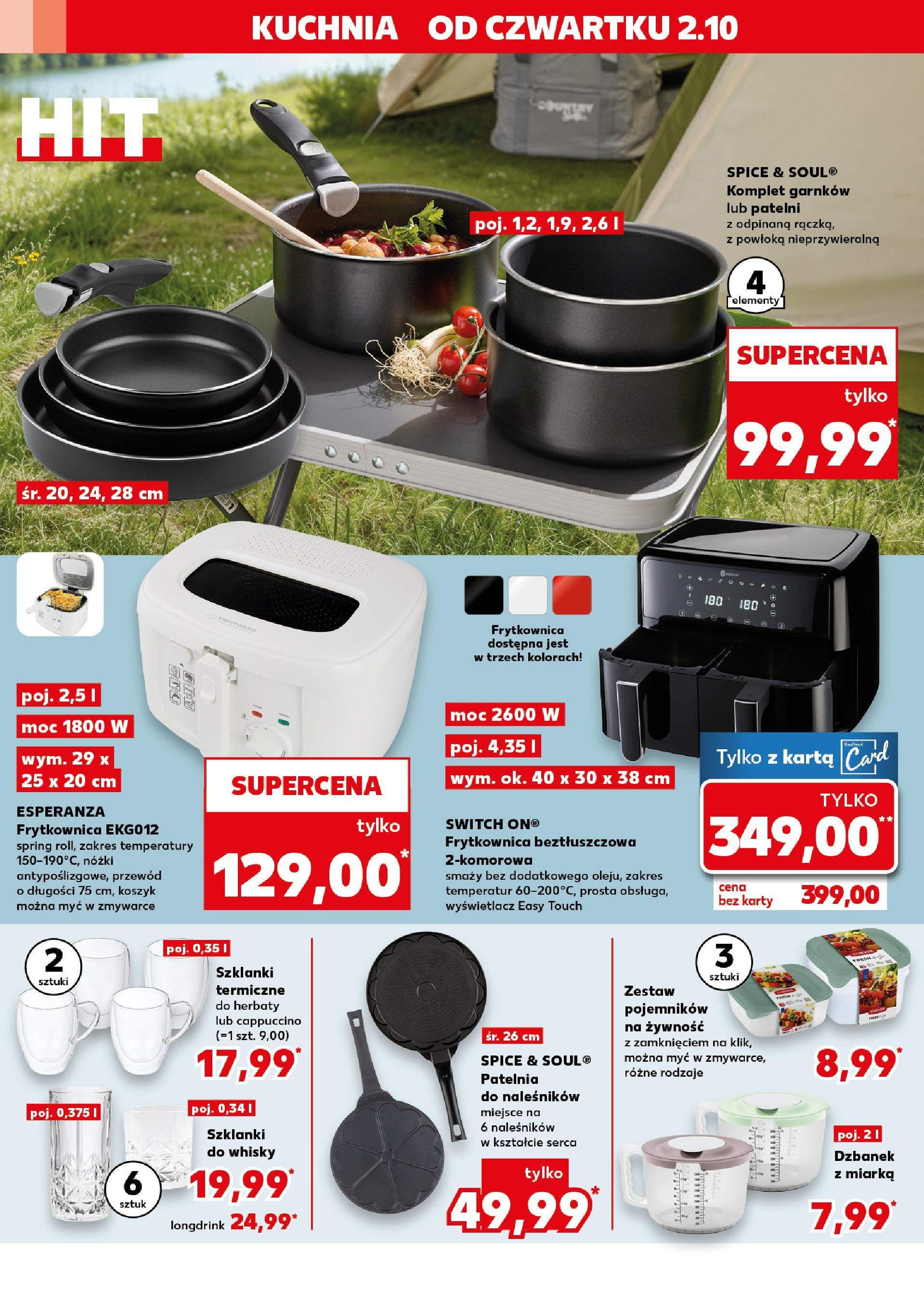 Kaufland gazetka - Mega okazje od 02.10.2025 - od jutra PDF | Strona: 12 | Produkty: Frytkownica, Szklanki, Patelnia, Whisky