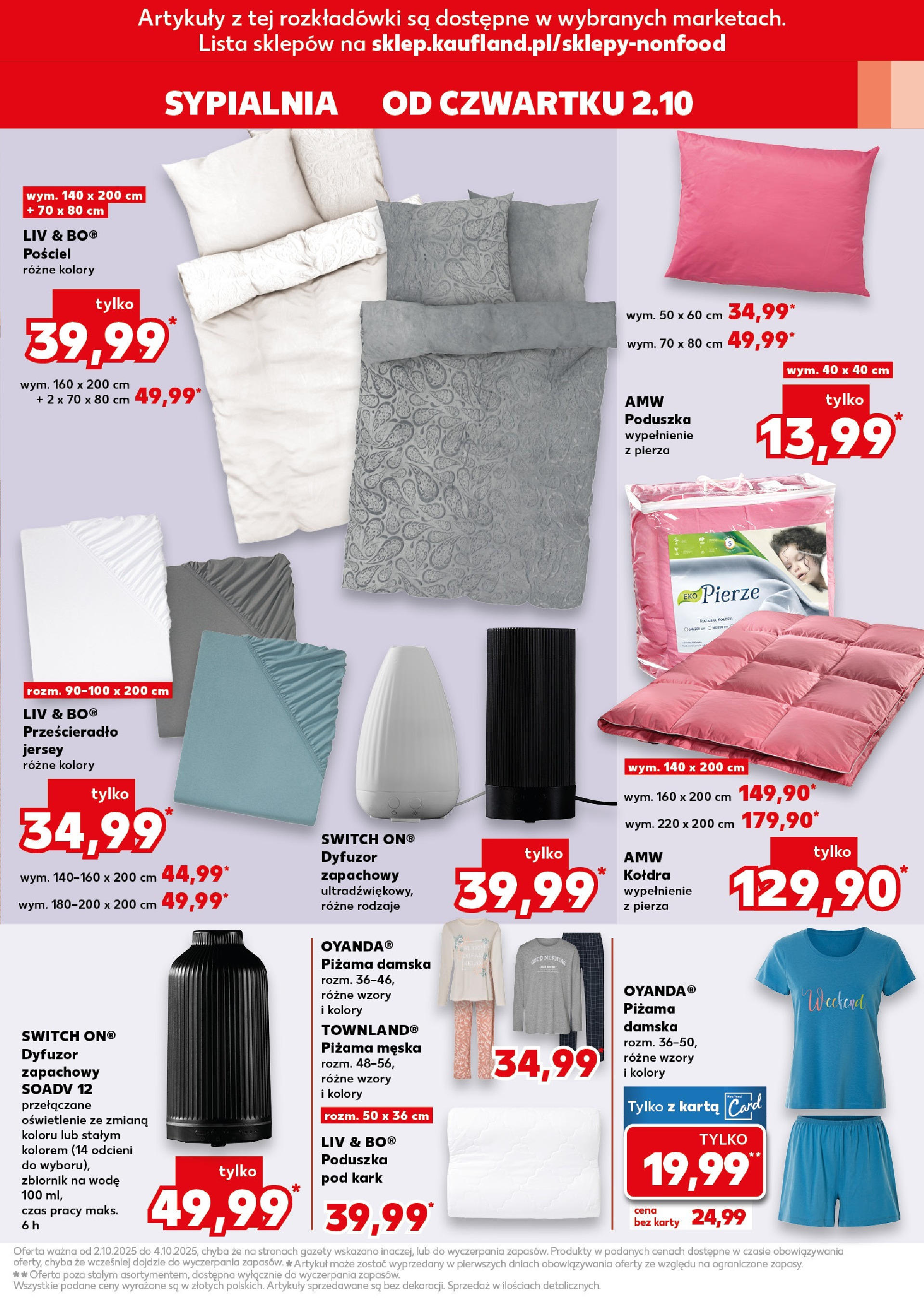 Kaufland gazetka - Mega okazje od 02.10.2025 - od jutra PDF | Strona: 15 | Produkty: Pościel, Karta, Piżama, Kołdra