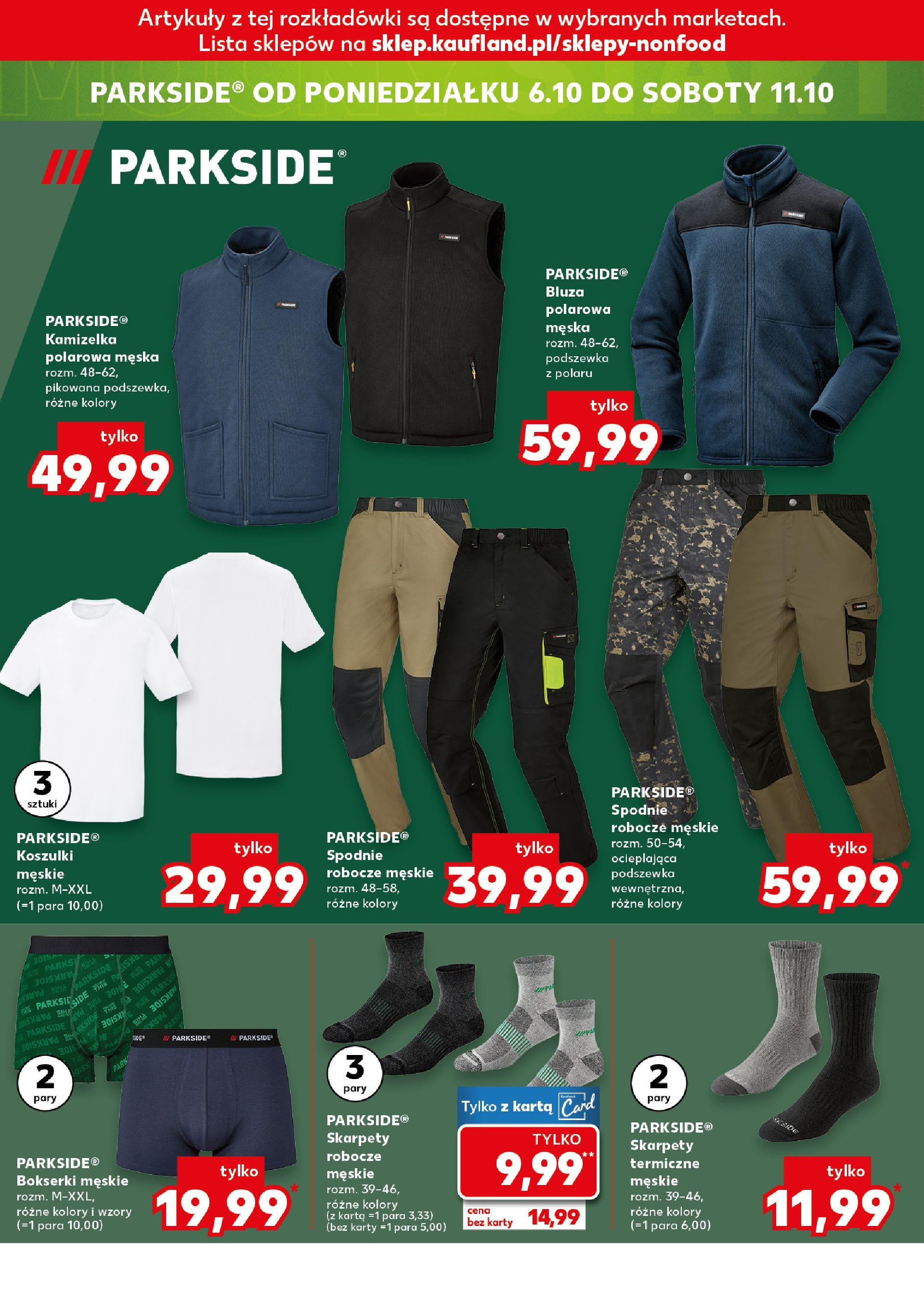 Kaufland gazetka - Mega okazje od 02.10.2025 - od jutra PDF | Strona: 18 | Produkty: Karta, Kamizelka, Spodnie, Skarpety