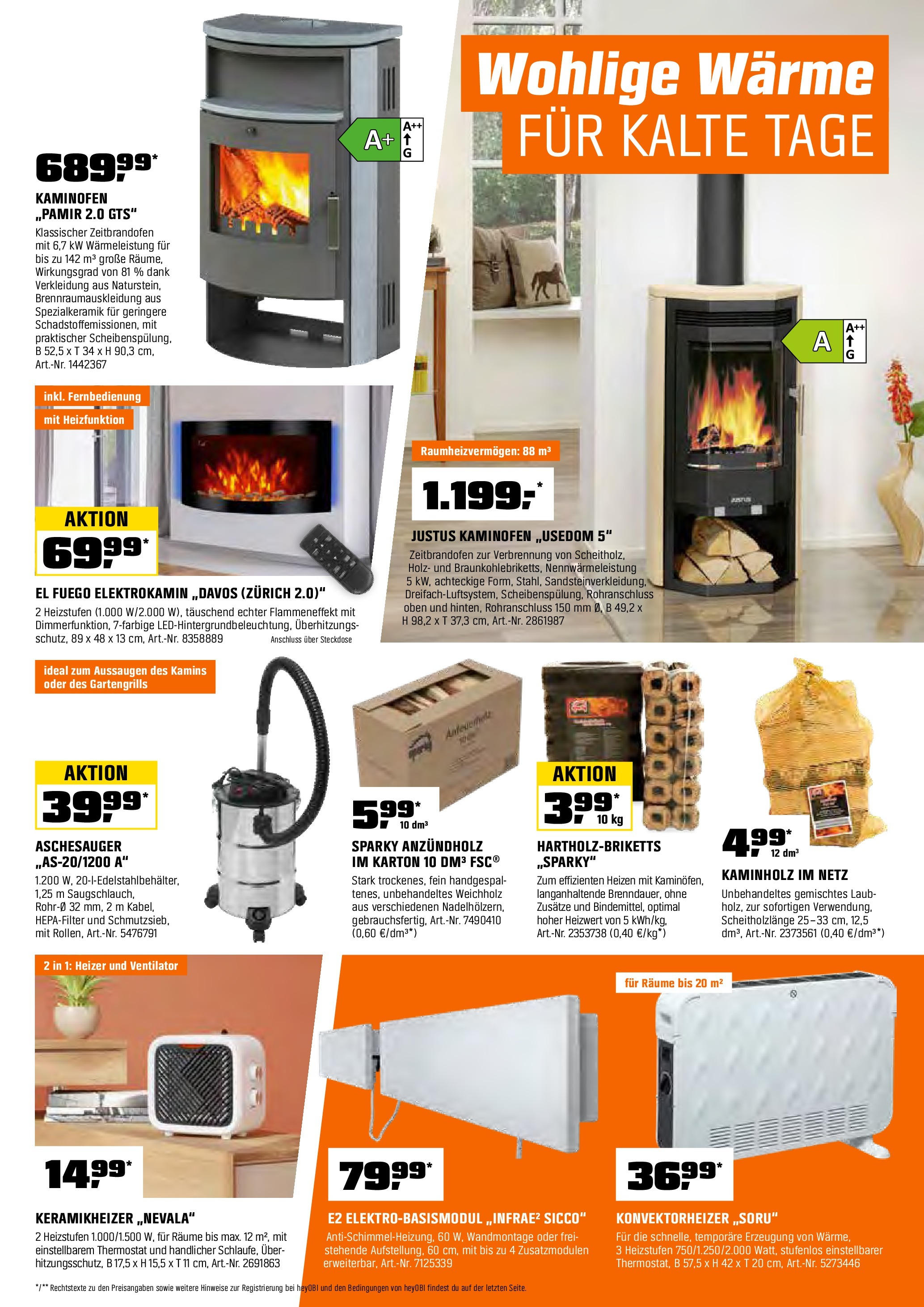 Obi Prospekt 	 (ab 30.09.2025) zum Blättern | Seite: 17 | Produkte: Ventilator, Steckdose, Kaminofen