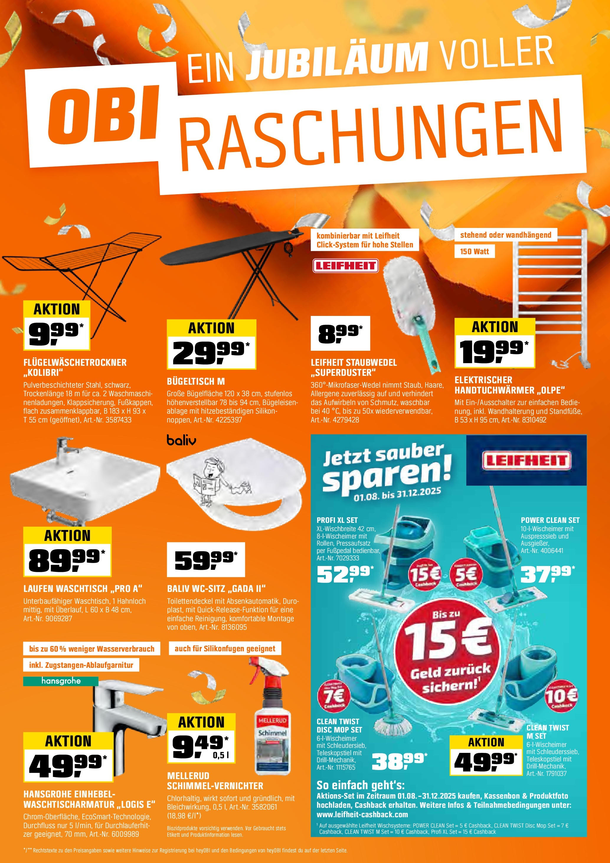 OBI Flugblatt von 01.10.2025 - Aktuelle Angebote | Seite: 5 | Produkte: Bügeleisen