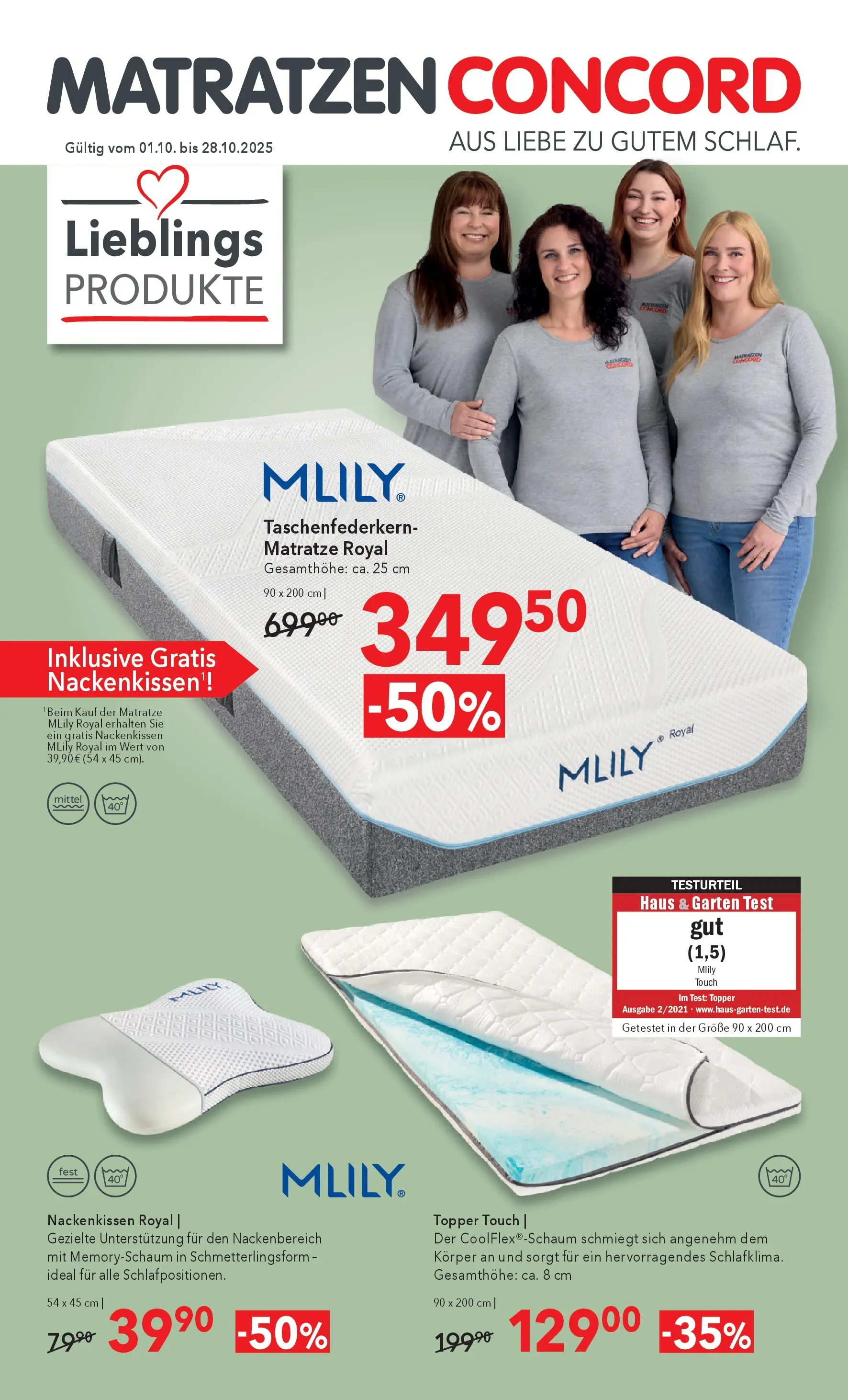 Matratzen Concord Oberwart von 01.10.2025 - Aktuelle Angebote | Seite: 1 | Produkte: Matratze