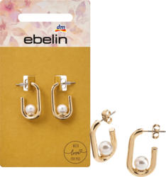 ebelin Creolen mit Perlen, Gold-Optik