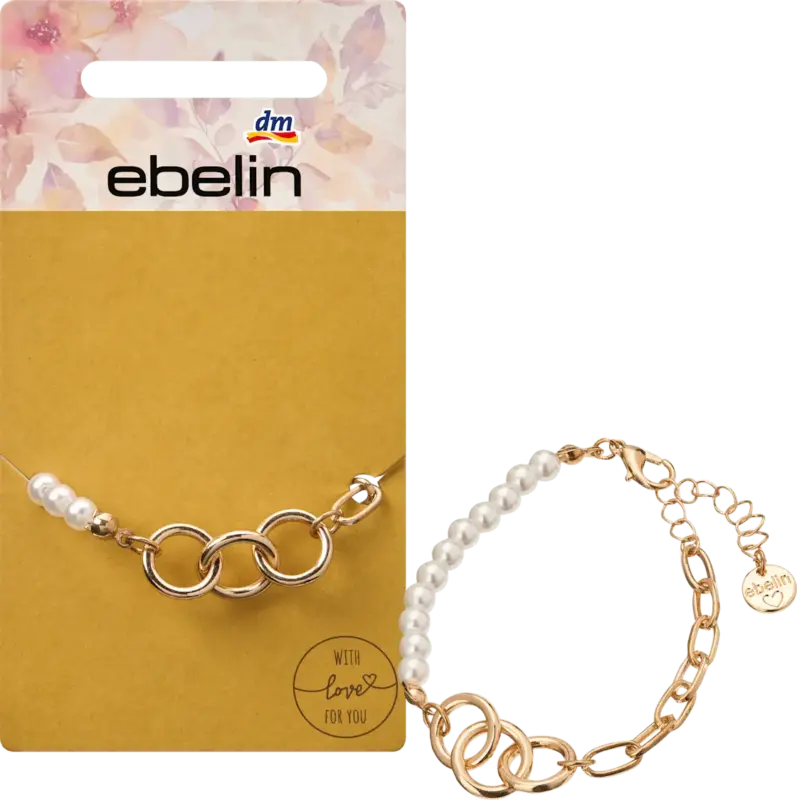 ebelin Armband mit Perlen, Gold-Optik