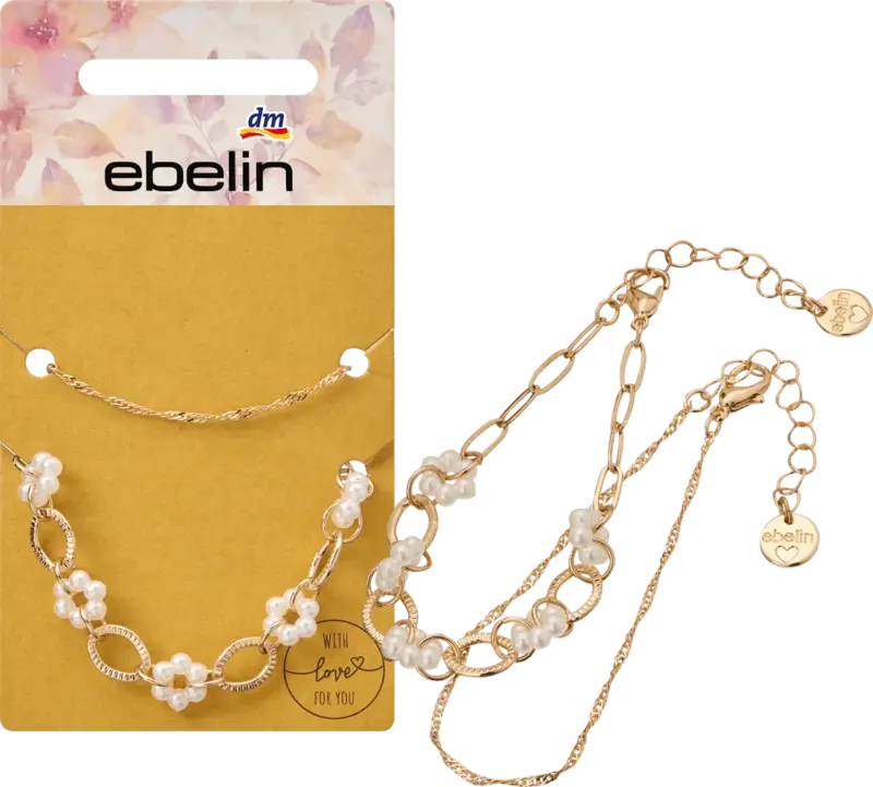 ebelin Armbänder mit Perlen, Gold-Optik