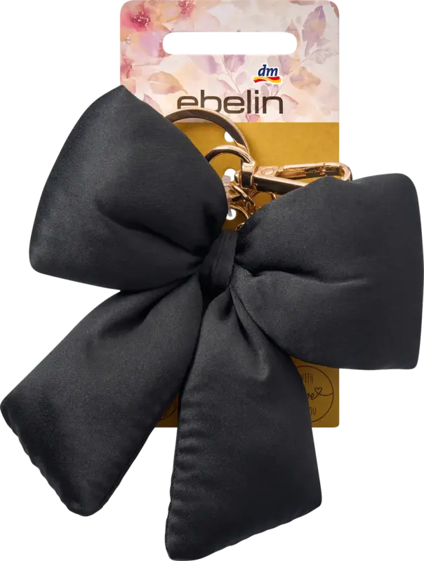 ebelin Schlüsselanhänger Schleife, schwarz