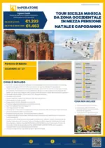 Imperatore Viaggi TOURSICILIA MAGICA DA ZONA OCCIDENTALE IN MEZZA PENSIONE - al 03.01.2026