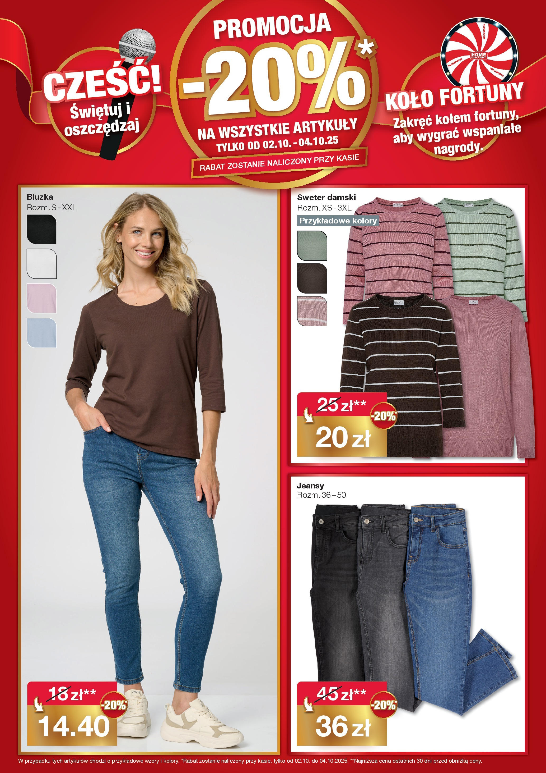 Woolworth Gazetka - Już w Lesznie od (02.10.2025 - 04.10.2025) | Strona: 2 | Produkty: Bluzka, Sweter