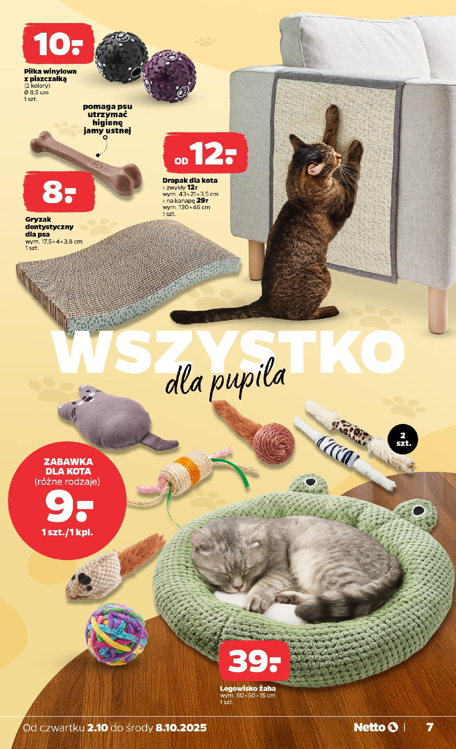 Netto gazetka - Non Food od 02.10.2025 - Aktualne promocje | Strona: 7 | Produkty: Drapak, Drapak dla kota