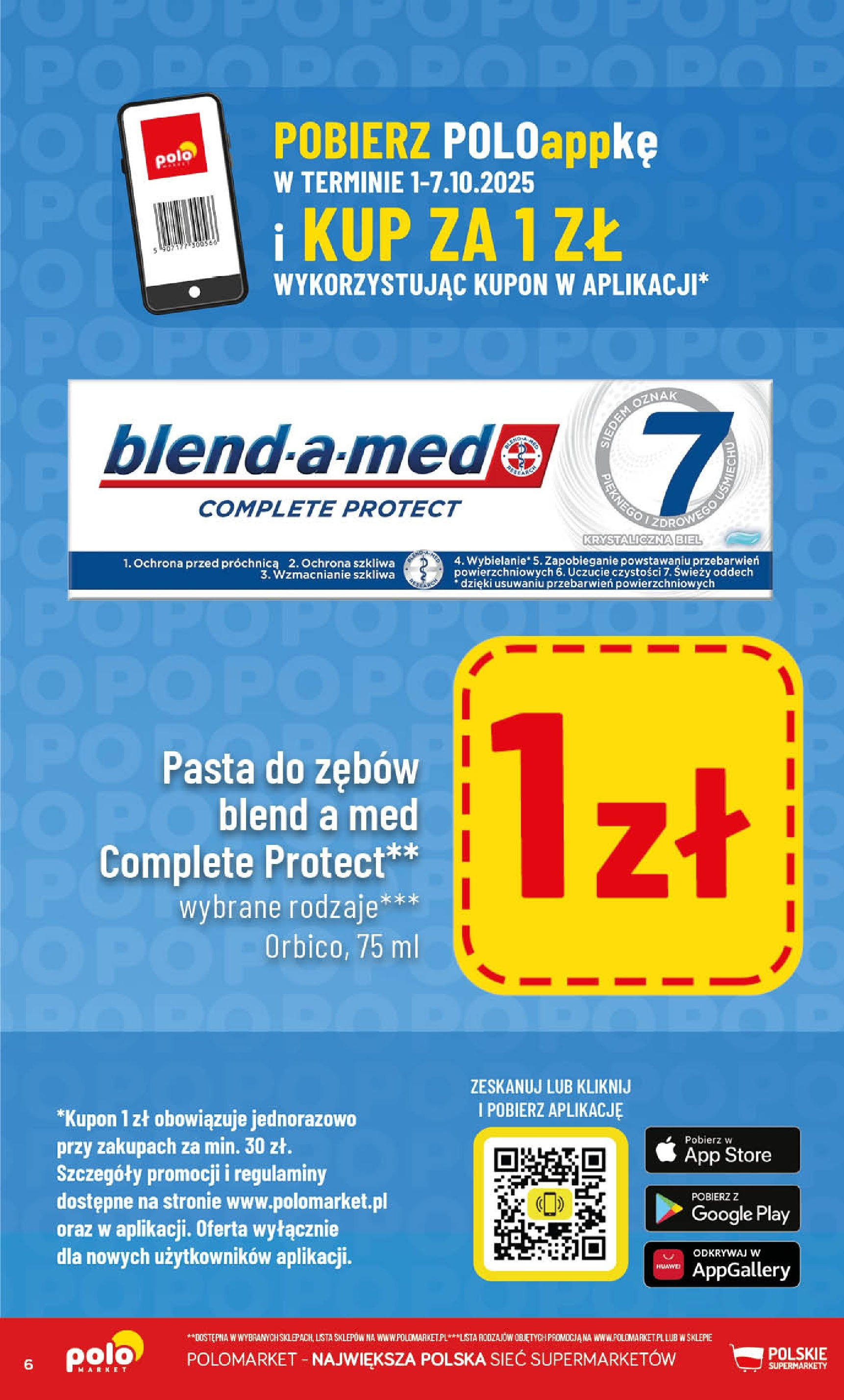 POLOmarket gazetka od jutra (01.10.2025) - Nowa PDF | Strona: 6 | Produkty: Pasta do zębów