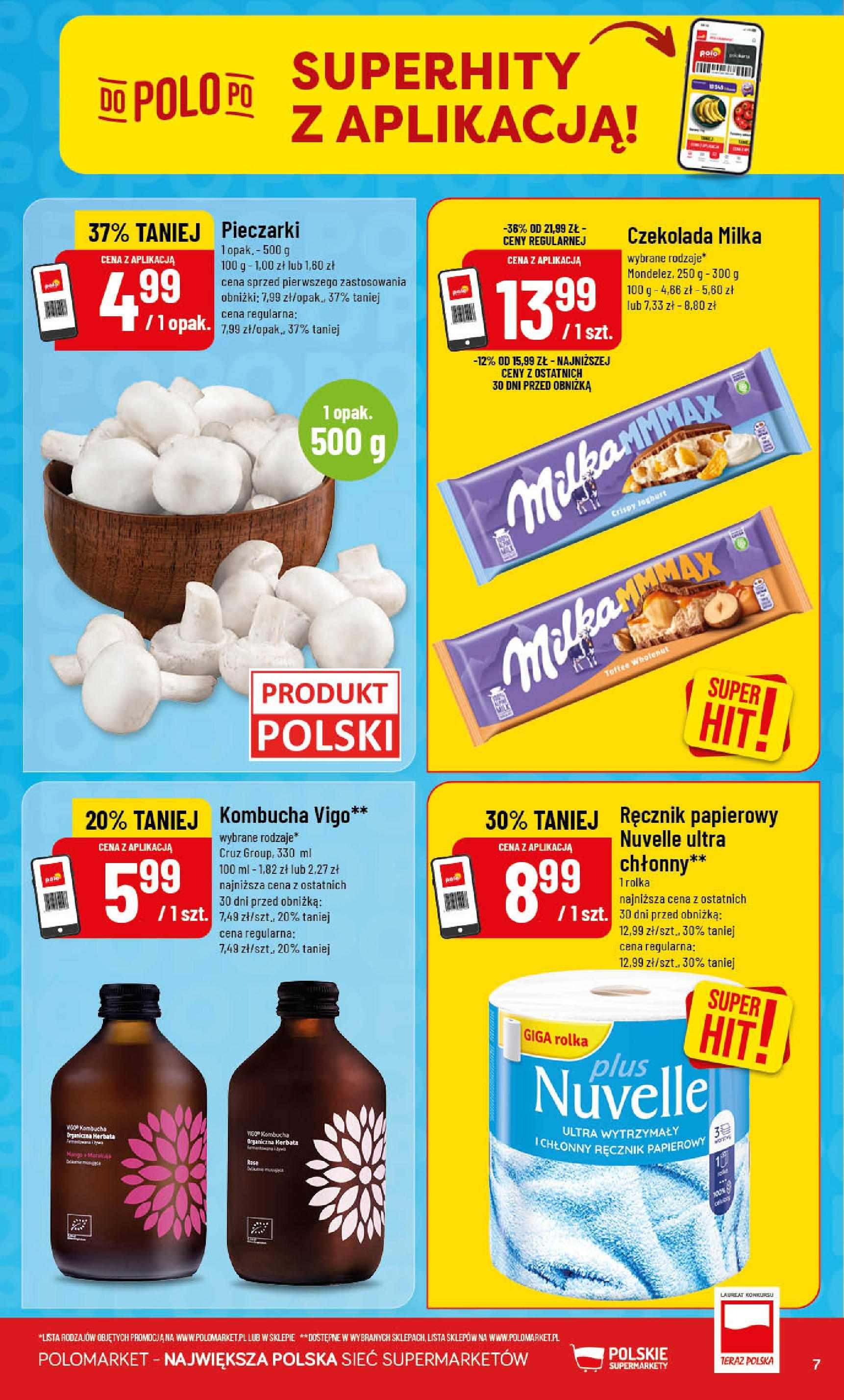 POLOmarket gazetka od jutra (01.10.2025) - Nowa PDF | Strona: 7 | Produkty: Czekolada milka, Milka, Herbata, Ręcznik papierowy
