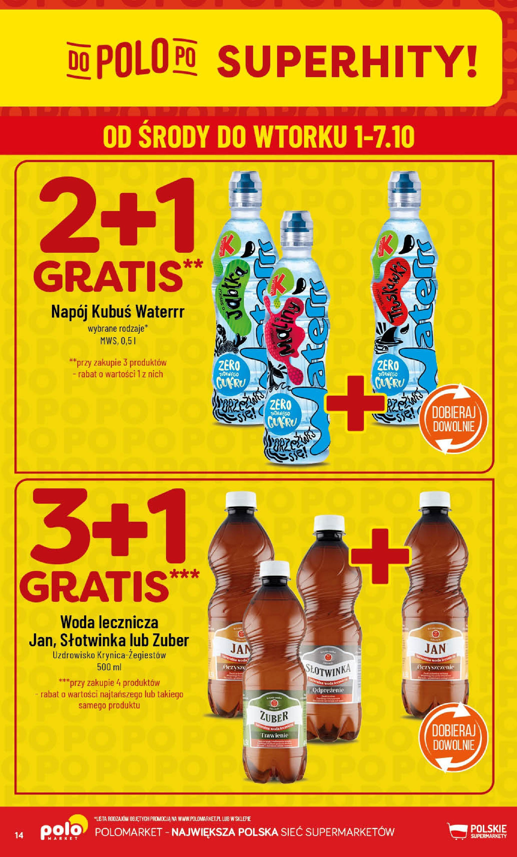 POLOmarket gazetka od jutra (01.10.2025) - Nowa PDF | Strona: 14 | Produkty: Woda