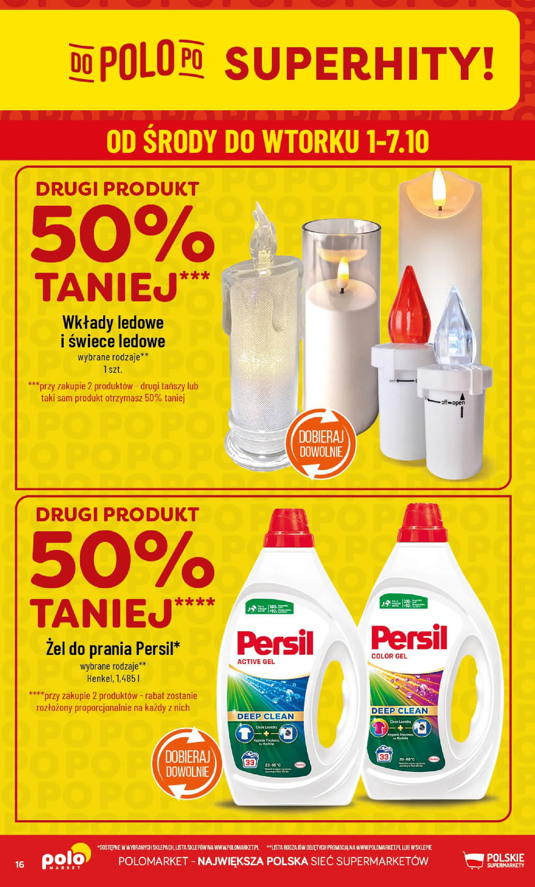 POLOmarket gazetka od jutra (01.10.2025) - Nowa PDF | Strona: 16 | Produkty: Persil, Świece