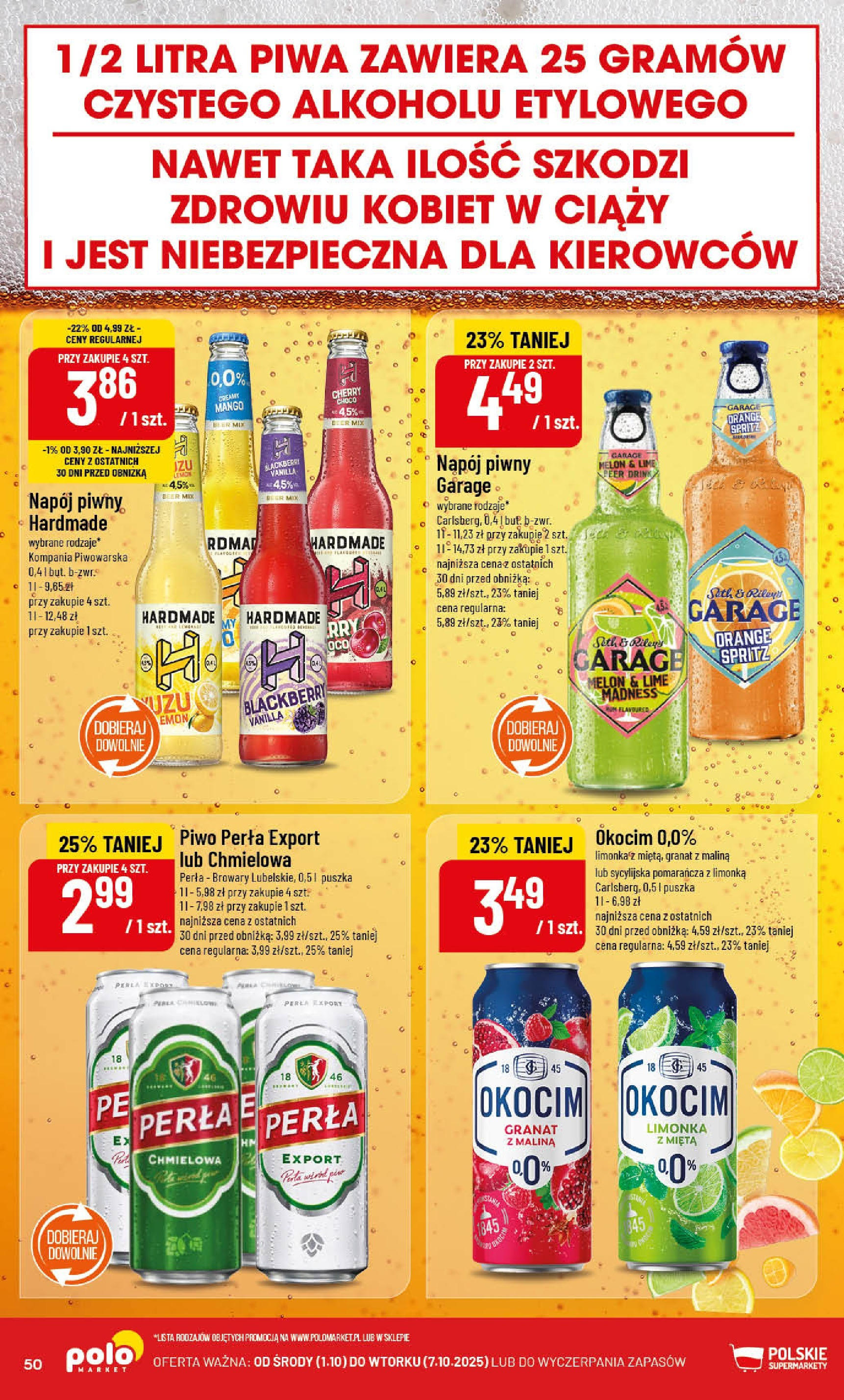 POLOmarket gazetka od jutra (01.10.2025) - Nowa PDF | Strona: 50 | Produkty: Melon, Malina, Mięta, Piwo perła