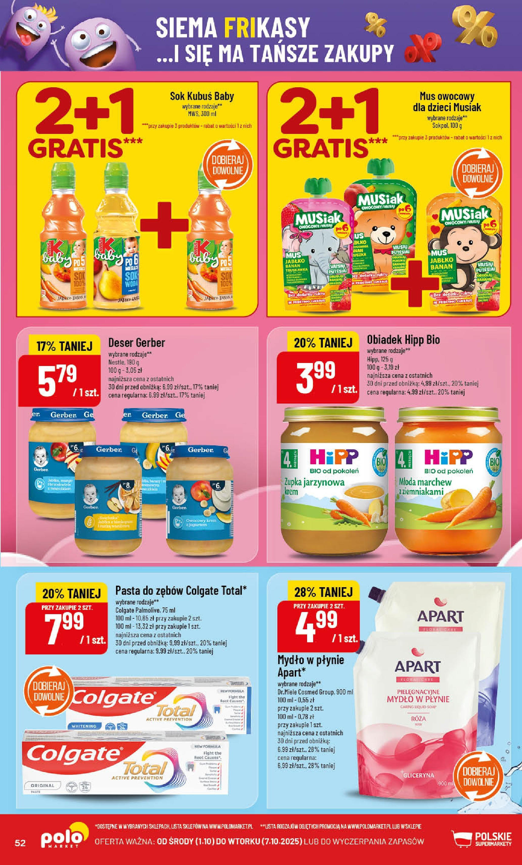 POLOmarket gazetka od jutra (01.10.2025) - Nowa PDF | Strona: 52 | Produkty: Mango, Sok, Mydło, Pasta do zębów