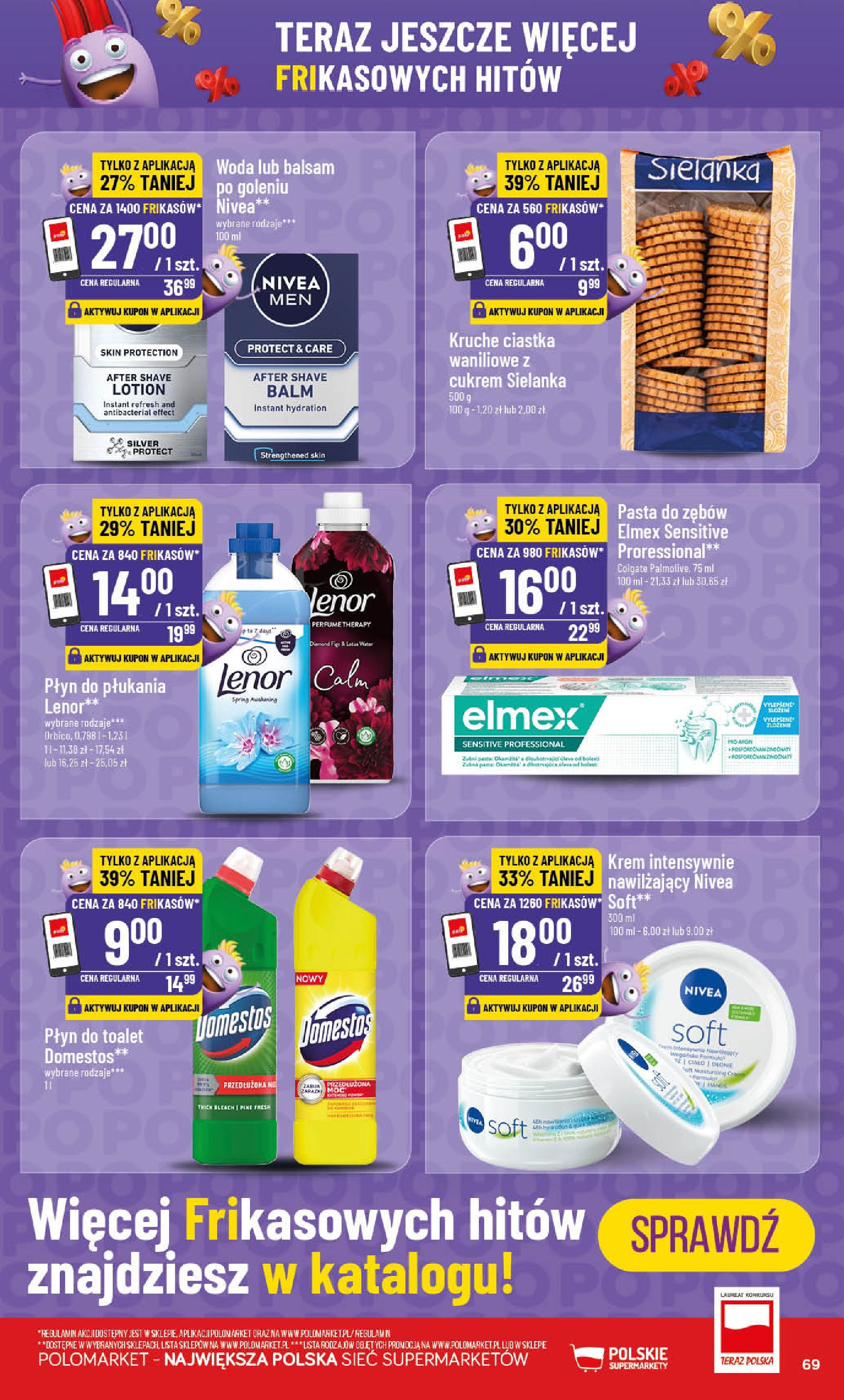 POLOmarket gazetka od jutra (01.10.2025) - Nowa PDF | Strona: 69 | Produkty: Domestos, Pasta do zębów, Lotion, Woda