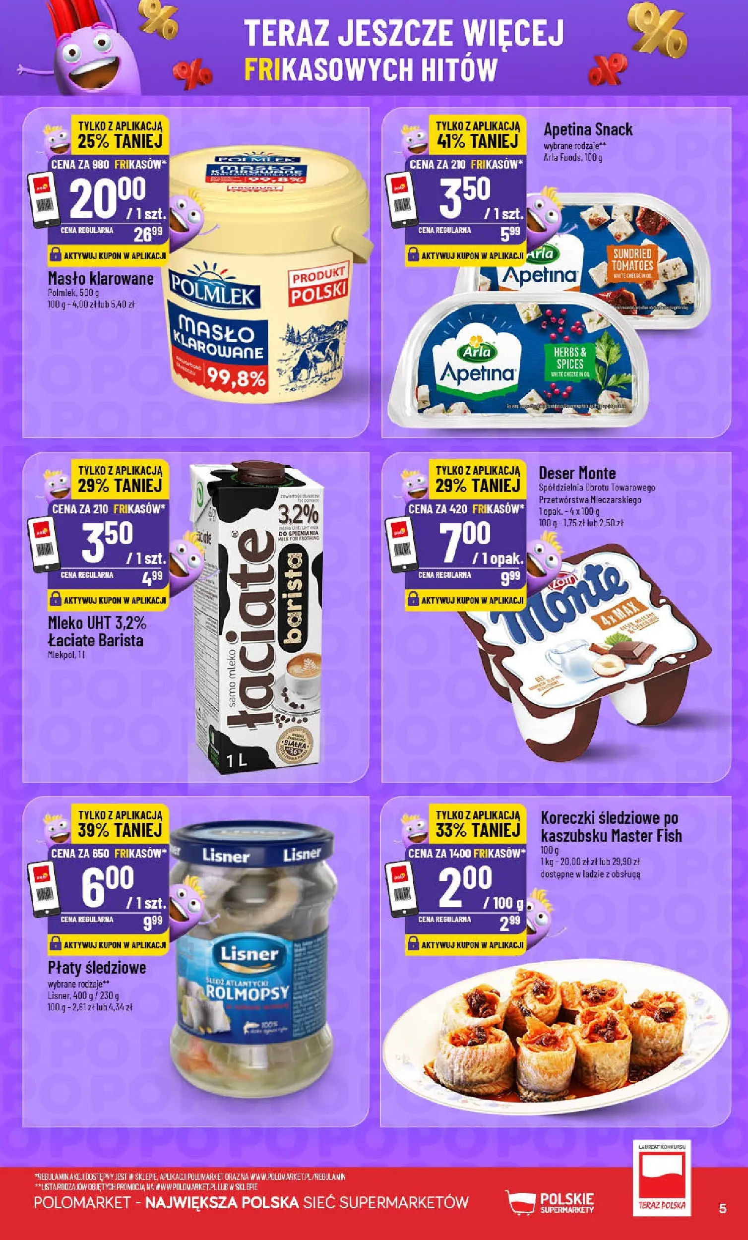 POLOmarket gazetka od jutra (01.10.2025) - Nowa PDF | Strona: 5 | Produkty: Masło klarowane, Mleko, Masło