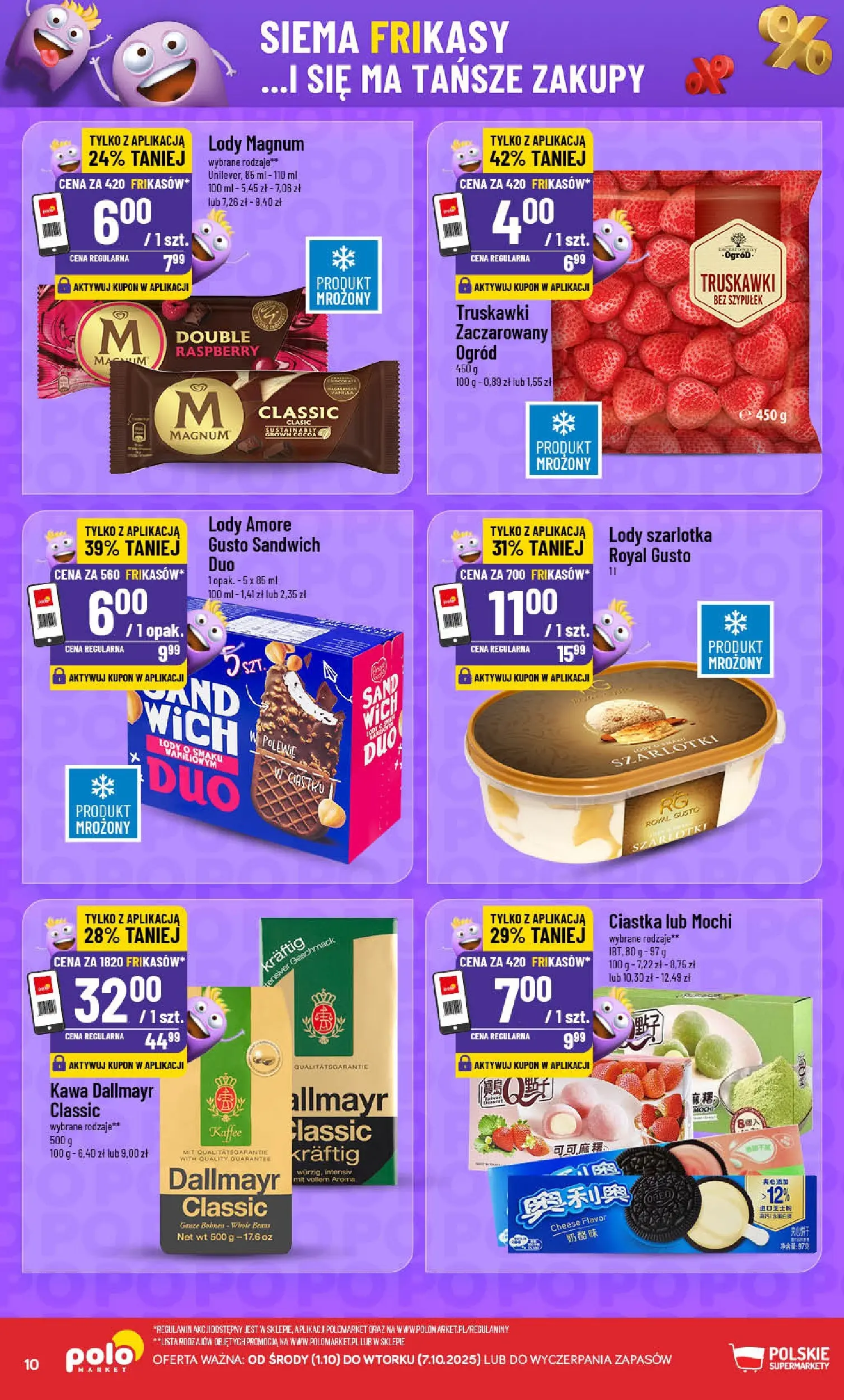 POLOmarket gazetka od jutra (01.10.2025) - Nowa PDF | Strona: 10 | Produkty: Kawa, Lody Magnum, Truskawki, Ciastka