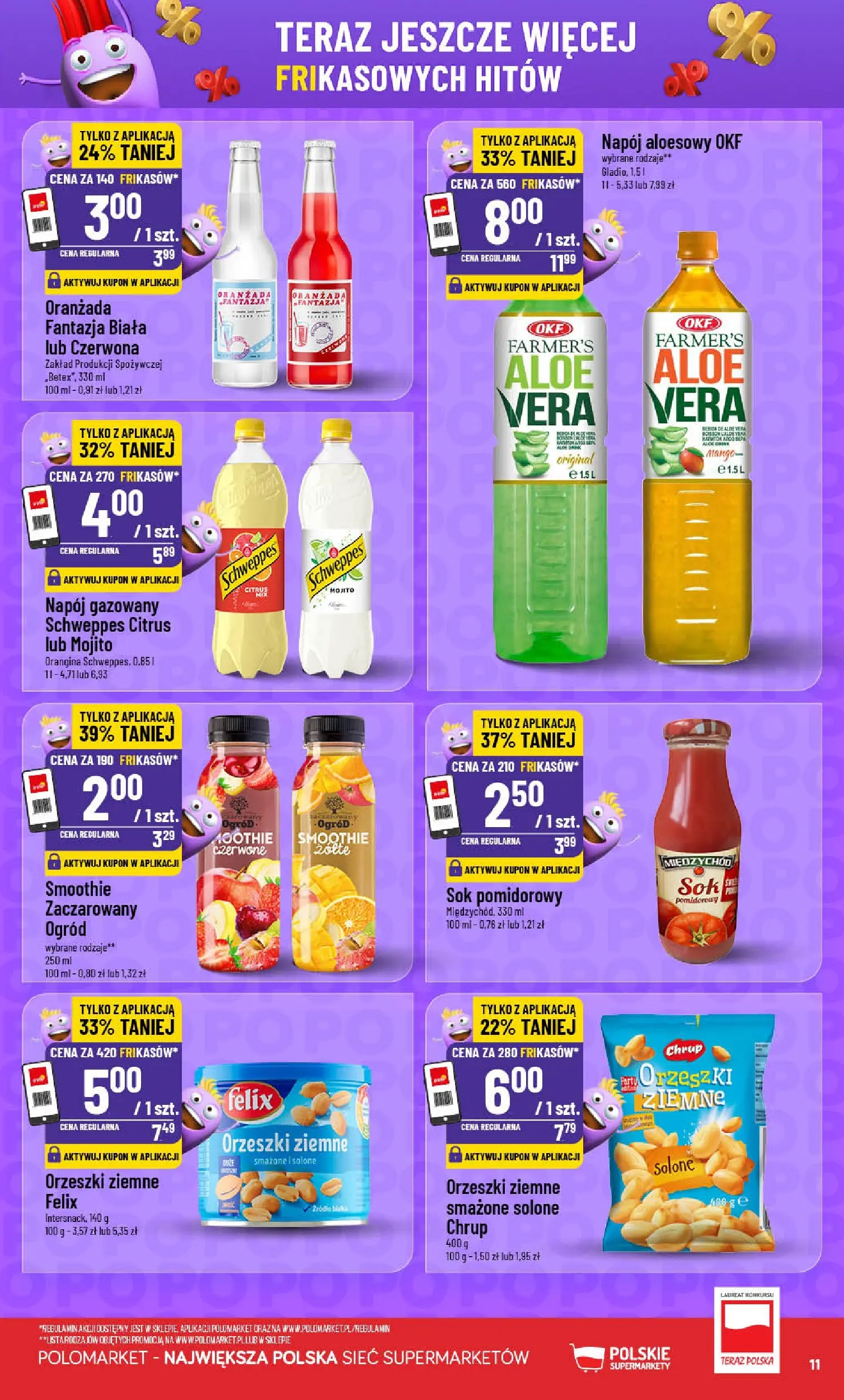 POLOmarket gazetka od jutra (01.10.2025) - Nowa PDF | Strona: 11 | Produkty: Mango, Napój aloesowy, Orzeszki ziemne, Sok