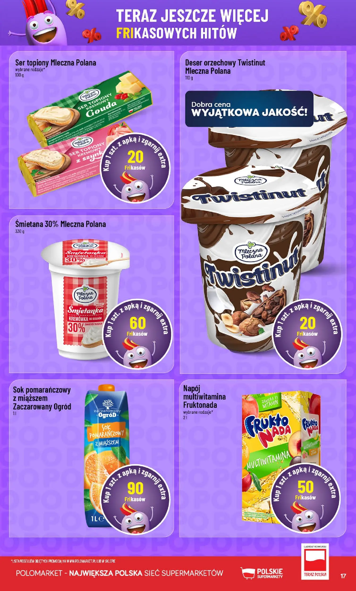 POLOmarket gazetka od jutra (01.10.2025) - Nowa PDF | Strona: 17 | Produkty: Sok pomarańczowy, Ser, Sok, Śmietana