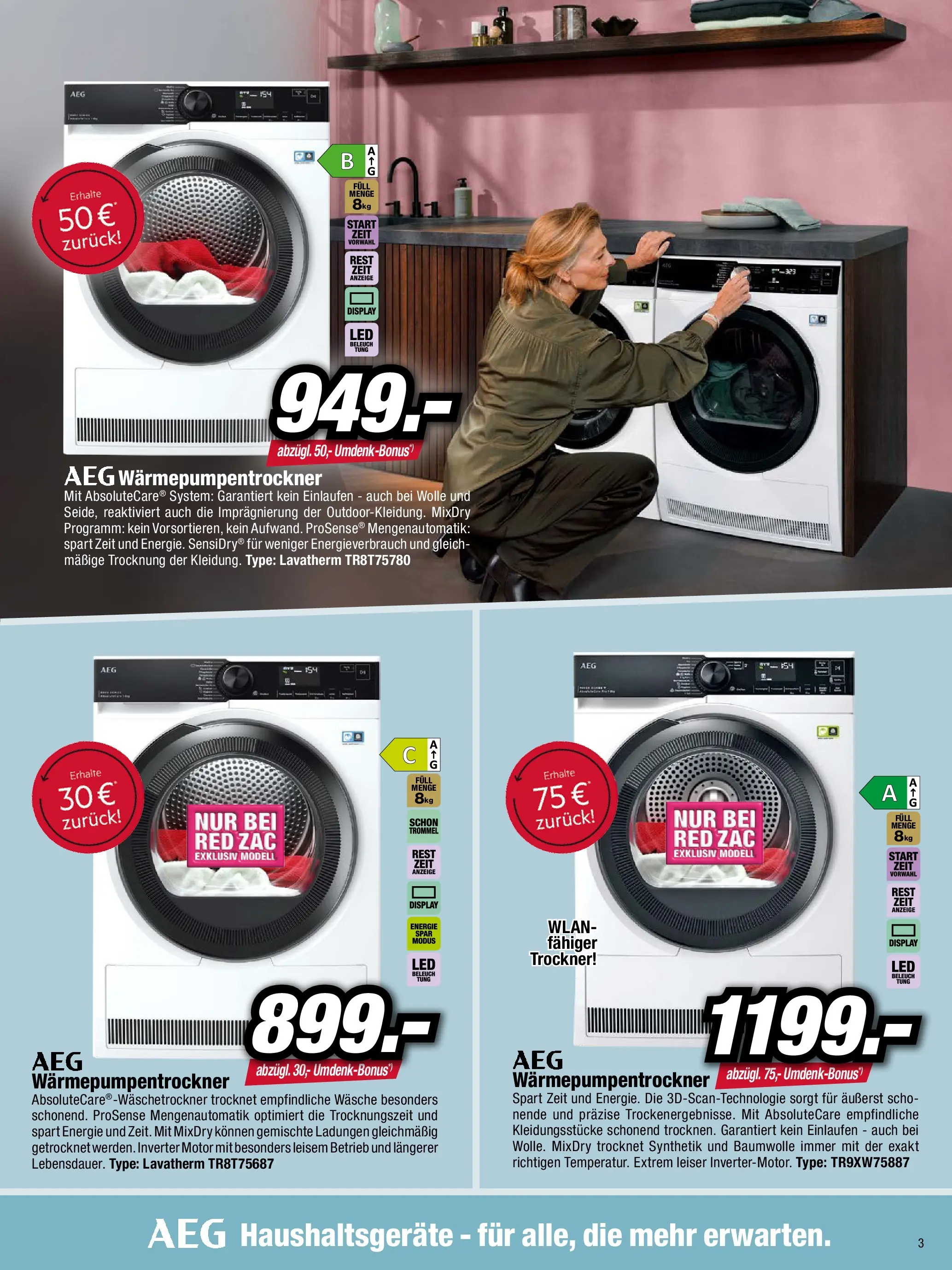 RED ZAC Besser Trocken Als Nass - Kufstein von 20.10.2025 - Aktuelle Angebote | Seite: 3 | Produkte: Trockner
