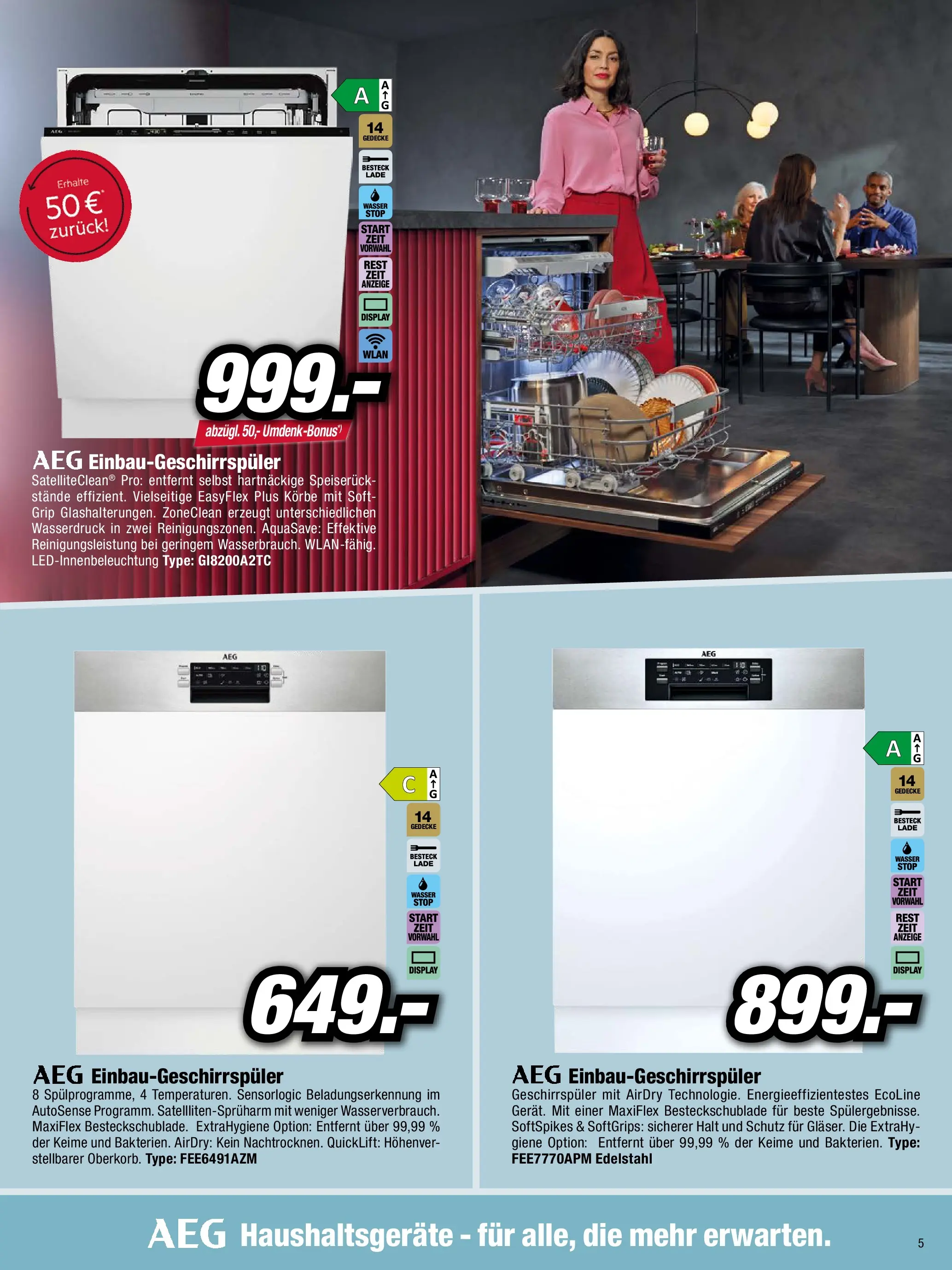 RED ZAC Besser Trocken Als Nass - Kufstein von 20.10.2025 - Aktuelle Angebote | Seite: 5 | Produkte: Wasser, Geschirrspüler