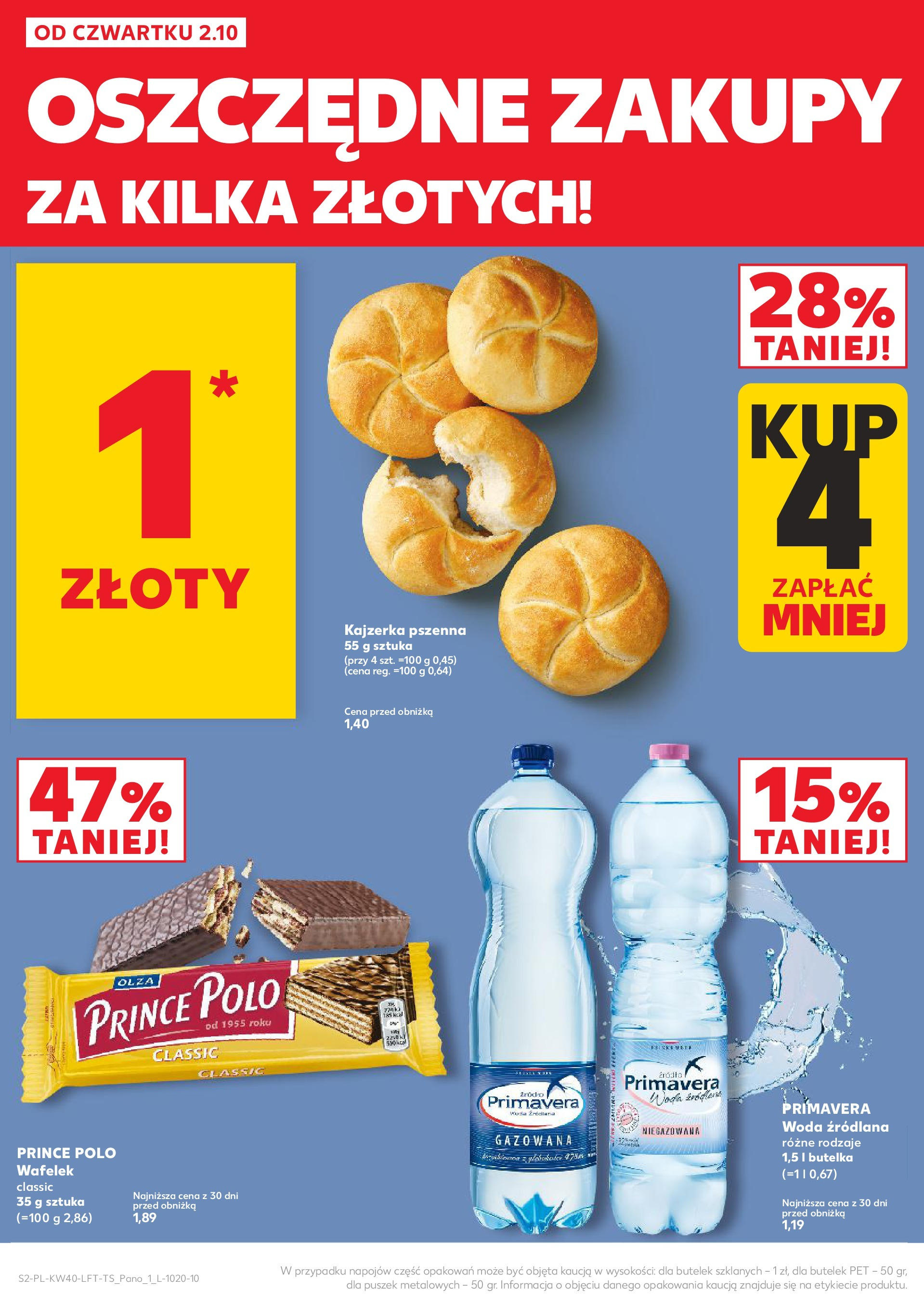 Kaufland gazetka od 02.10.2025 - od jutra PDF | Strona: 2 | Produkty: Woda źródlana, Woda