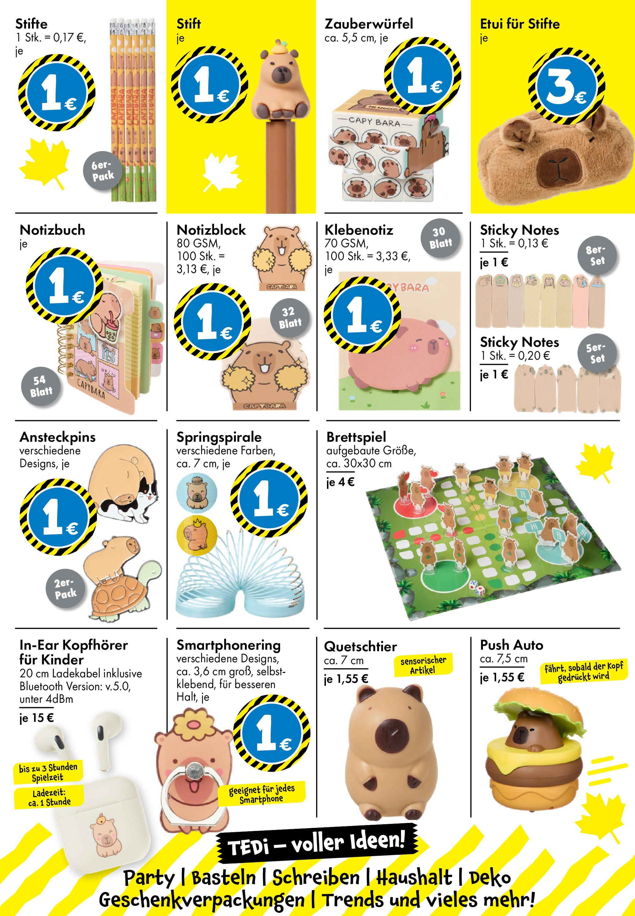 TEDi Flugblatt von 03.10.2025 - Aktuelle Angebote | Seite: 5 | Produkte: Smartphone, Notizbuch, Kopfhörer