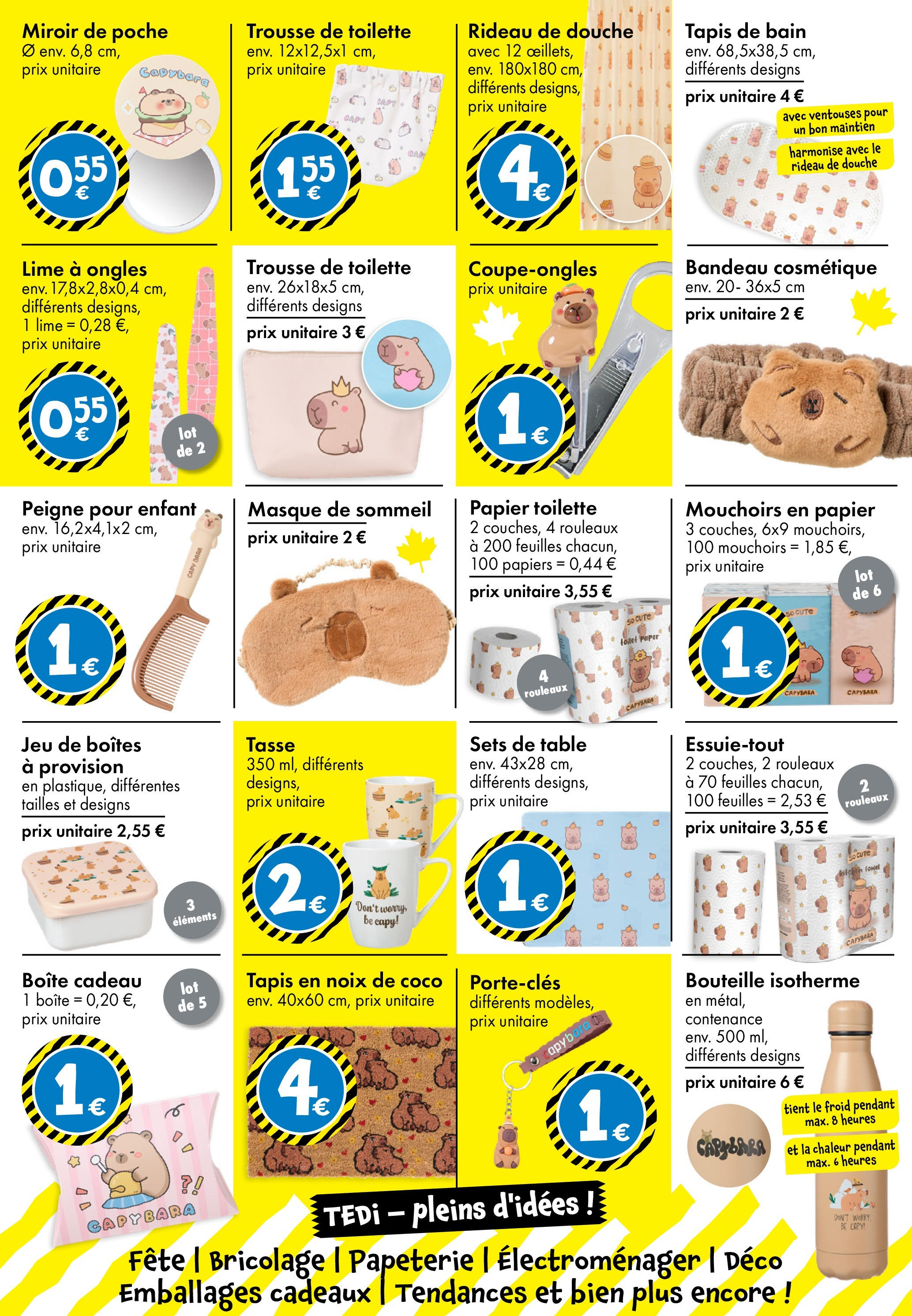 TEDi - TEDi - pleins d'idées à partir du 02/10/2025 - promo en ligne | Page: 7 | Produits: Tapis de bain, Noix de coco, Peigne, Tapis