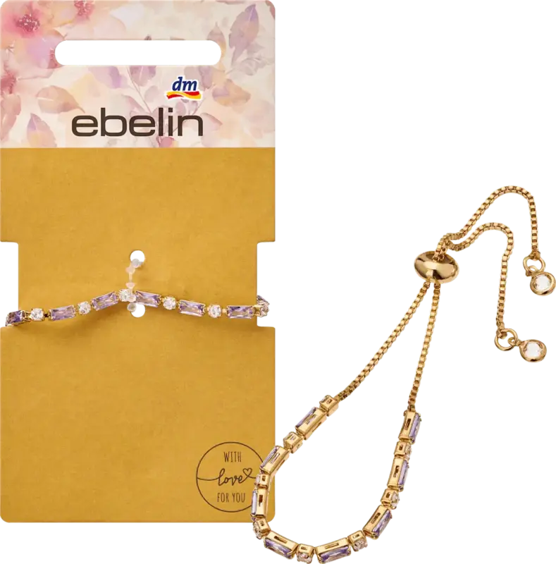 ebelin Armband mit Strasssteinen, Gold-Optik